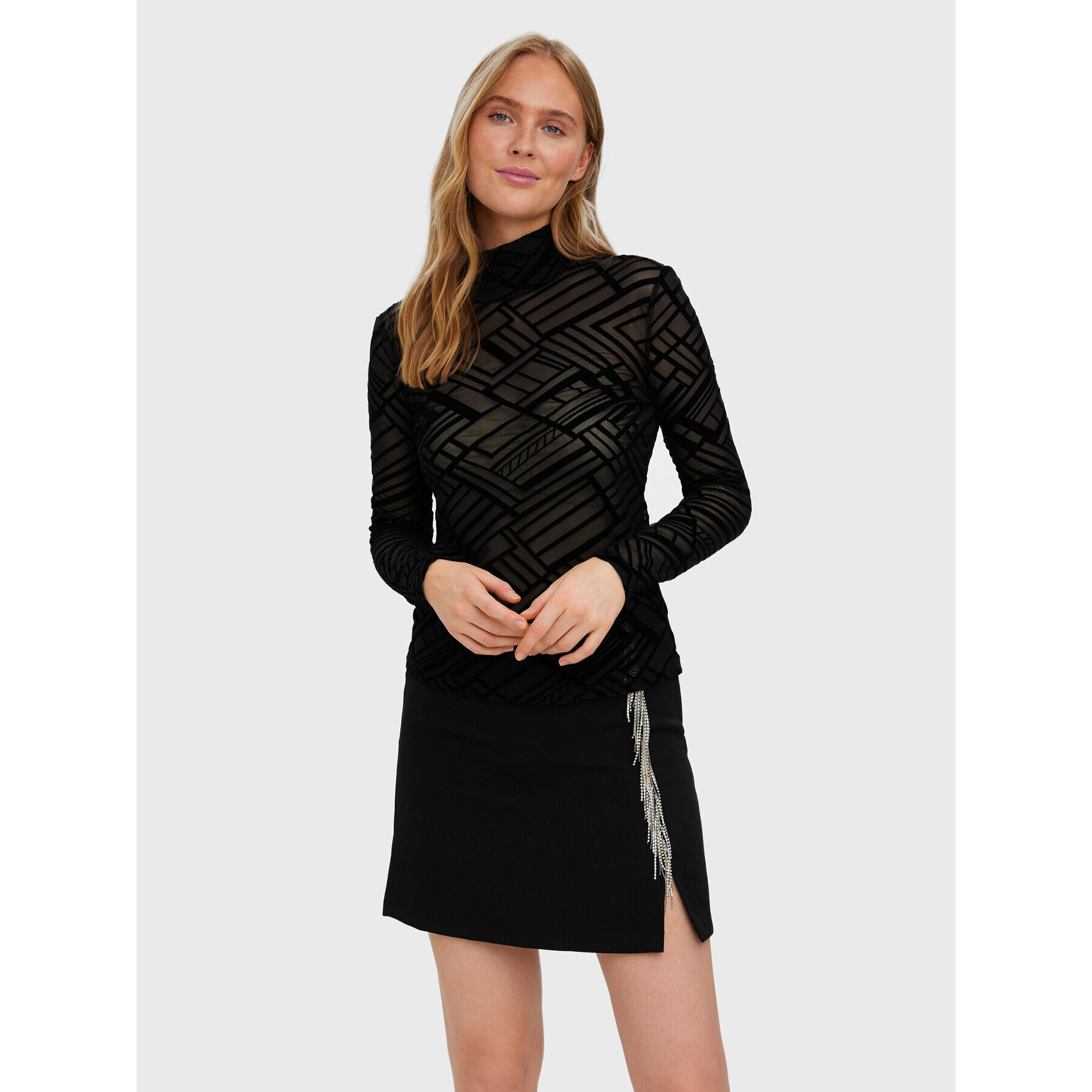 Vero Moda Garbó Koko 10277997 Fekete Regular Fit - Pepit.hu