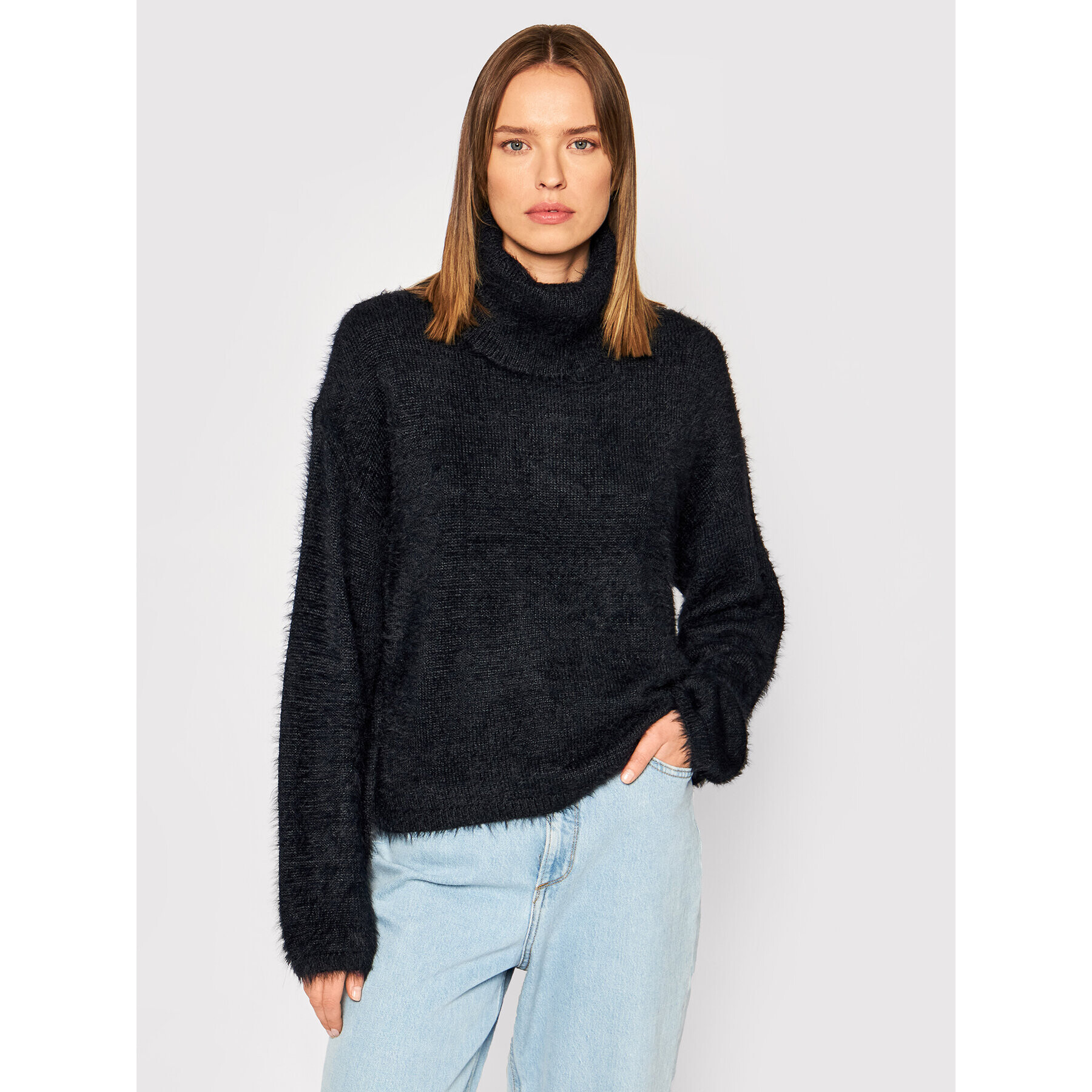 Vero Moda Garbó Poilu 10248751 Fekete Relaxed Fit - Pepit.hu