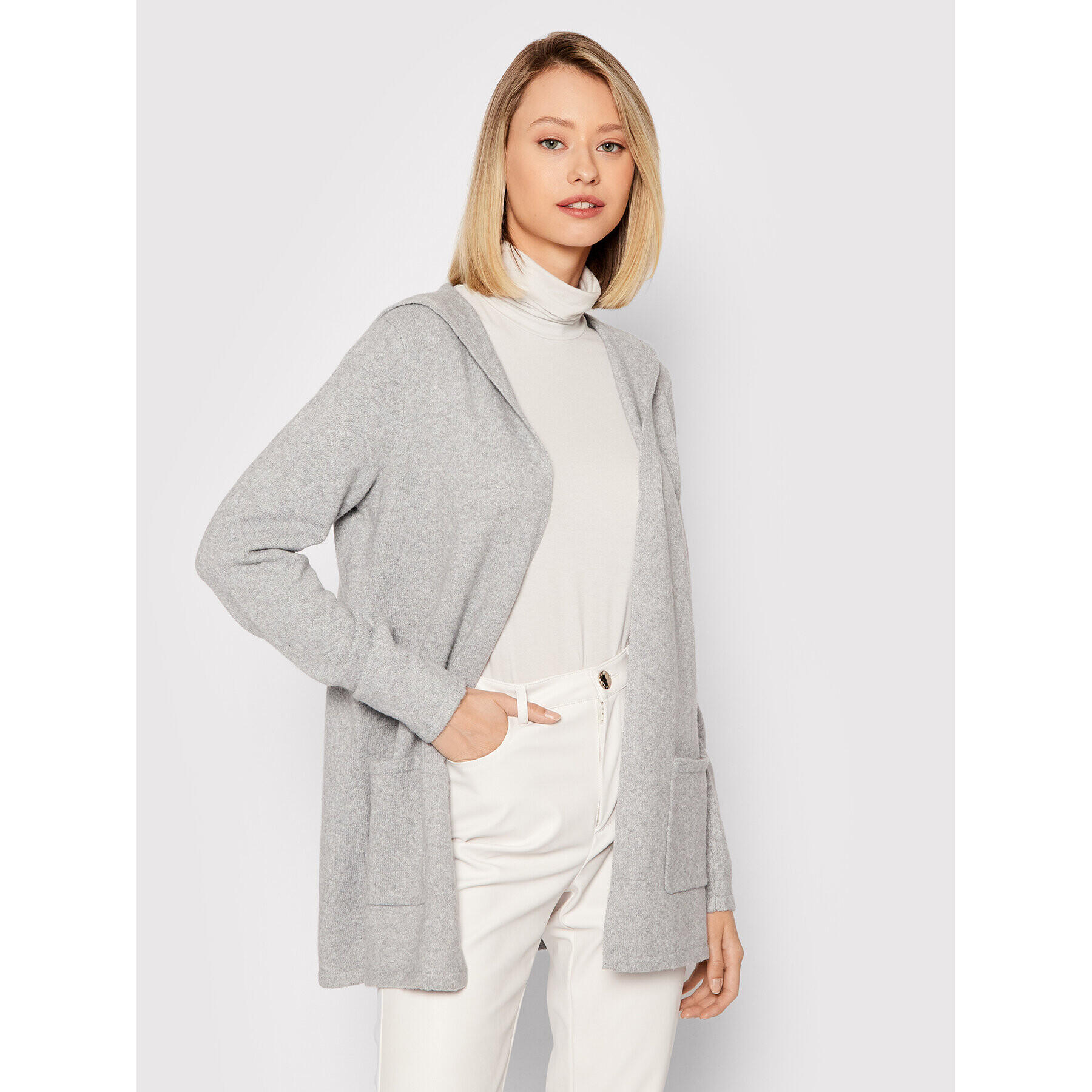 Vero Moda Kardigán Doffy 10235948 Szürke Loose Fit - Pepit.hu