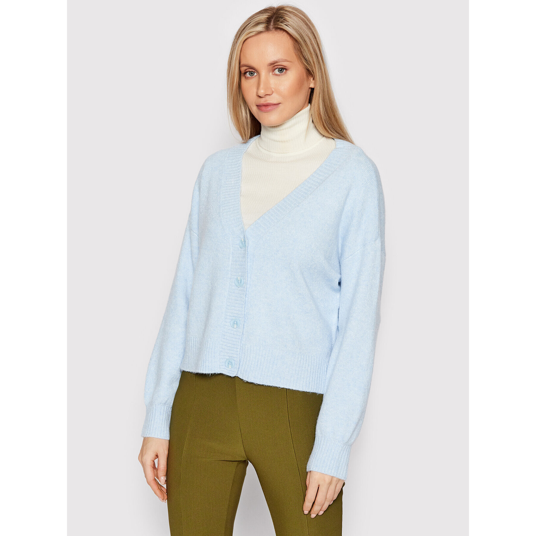 Vero Moda Kardigán Doffy 10259445 Kék Relaxed Fit - Pepit.hu