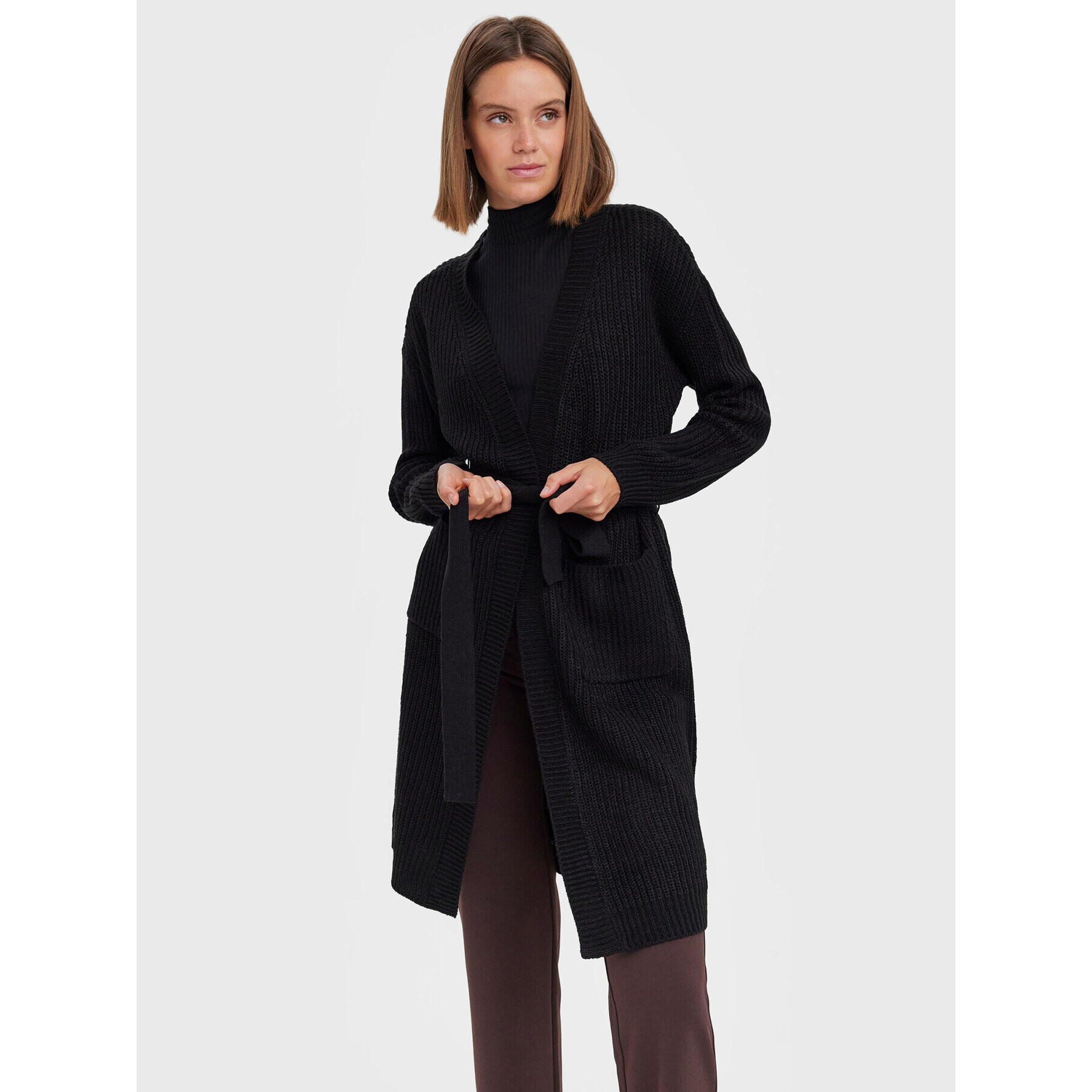 Vero Moda Kardigán Sayla 10268501 Fekete Regular Fit - Pepit.hu