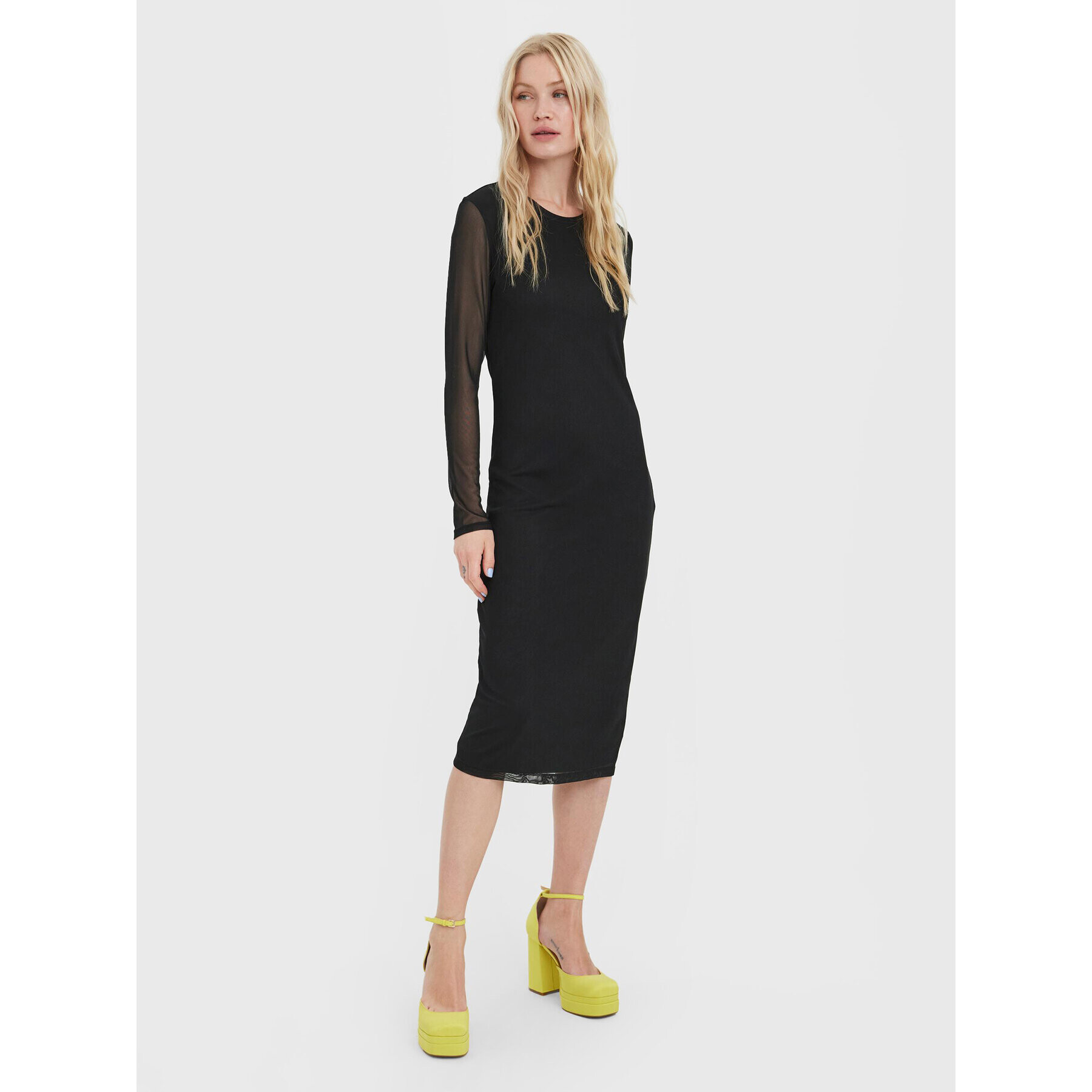 Vero Moda Koktélruha Bella 10276741 Fekete Slim Fit - Pepit.hu