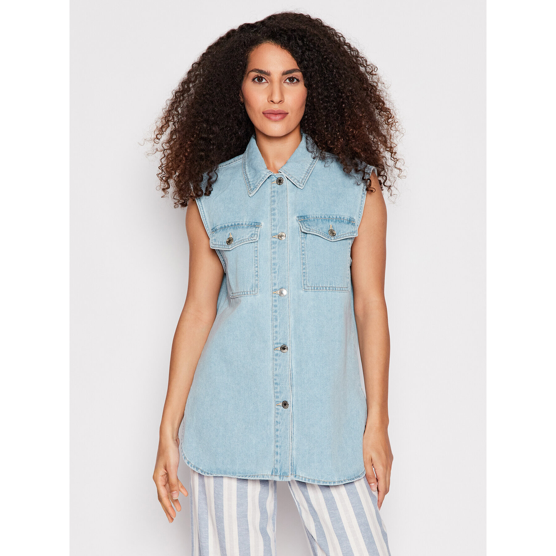 Vero Moda Mellény Philina 10264828 Kék Oversize - Pepit.hu