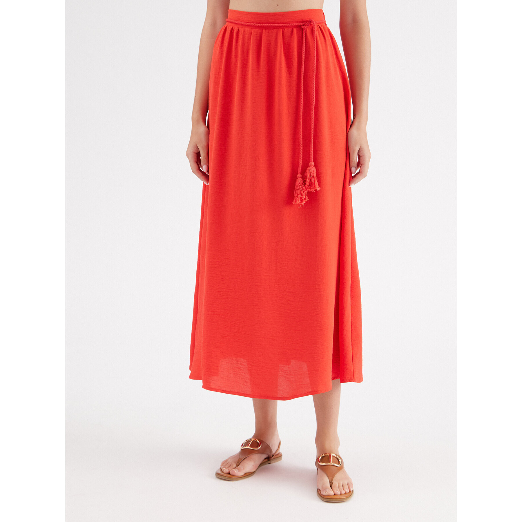 Vero Moda Midi szoknya Uta 10290426 Piros Regular Fit - Pepit.hu