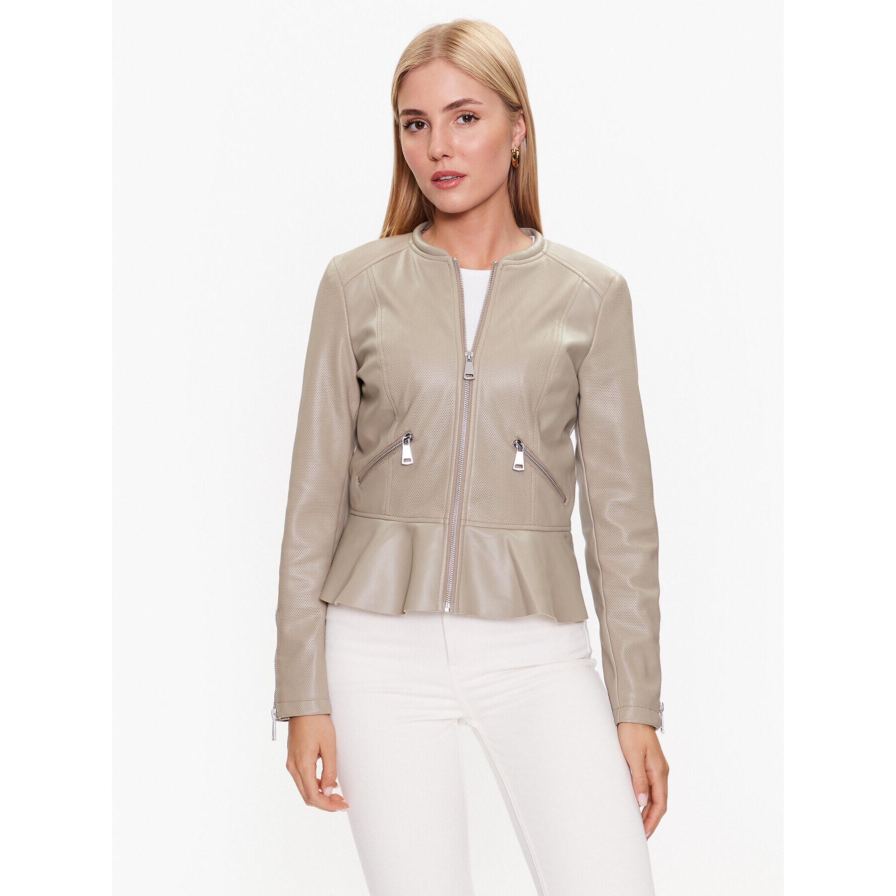 Vero Moda Műbőr dzseki Avery Ally 10286341 Bézs Regular Fit - Pepit.hu