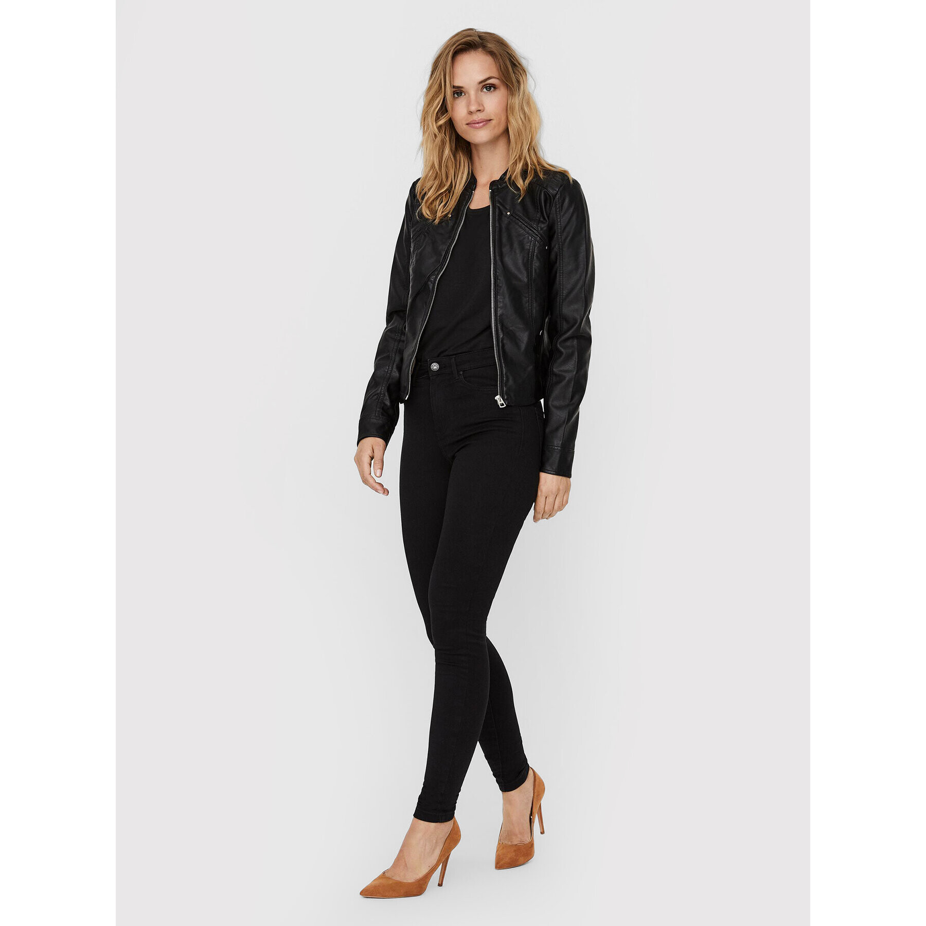 Vero Moda Műbőr dzseki Favodona 10230873 Fekete Regular Fit - Pepit.hu