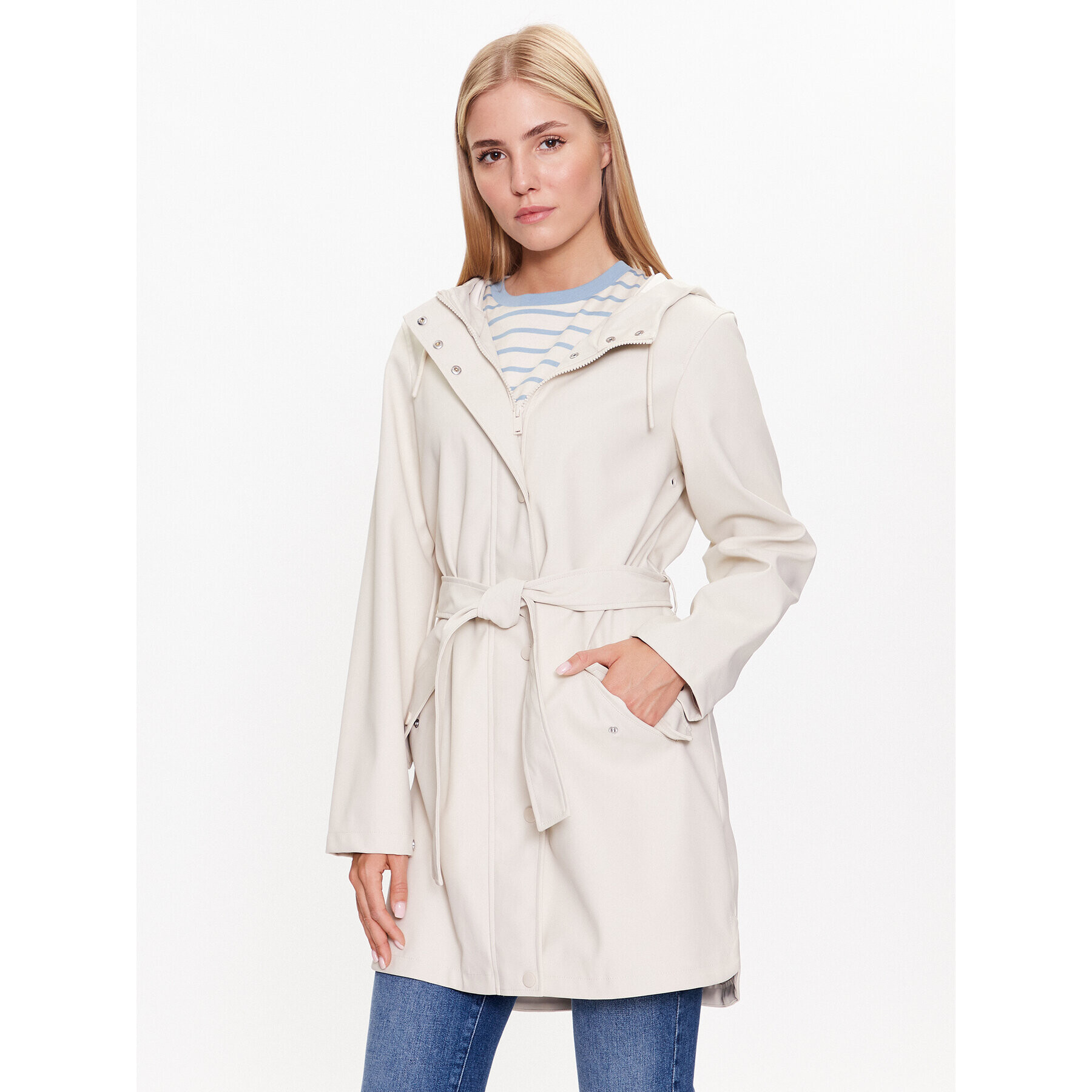 Vero Moda Műbőr dzseki Maloumie 10277771 Ekru Regular Fit - Pepit.hu