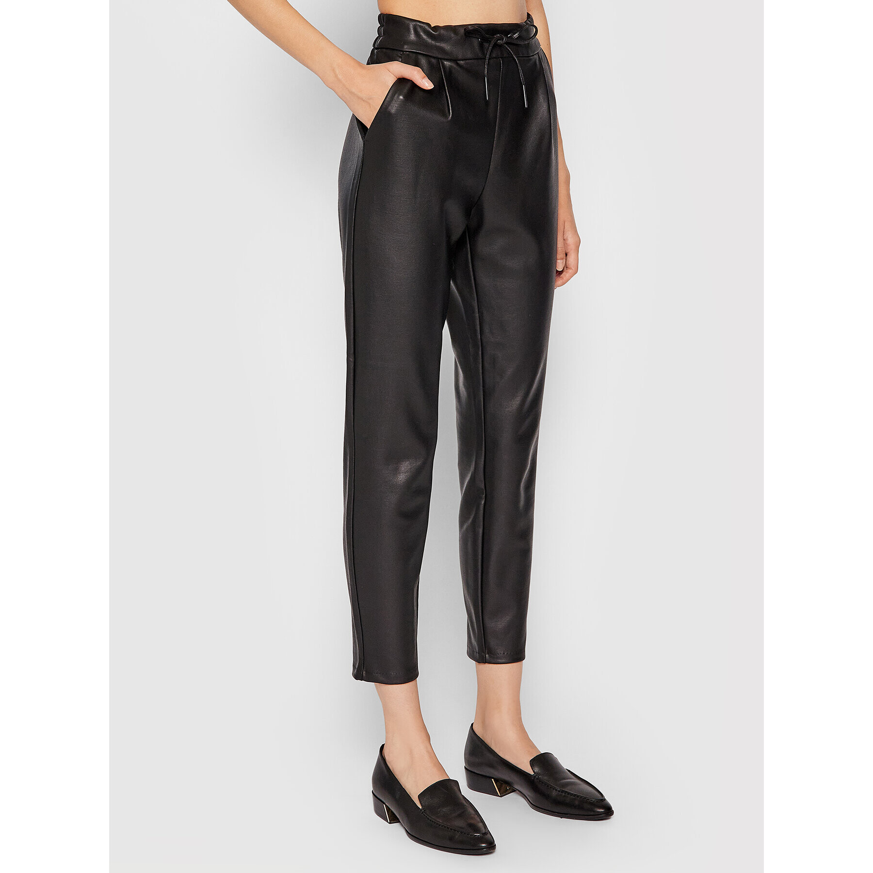 Vero Moda Műbőr nadrág Eva 10205737 Fekete Relaxed Fit - Pepit.hu