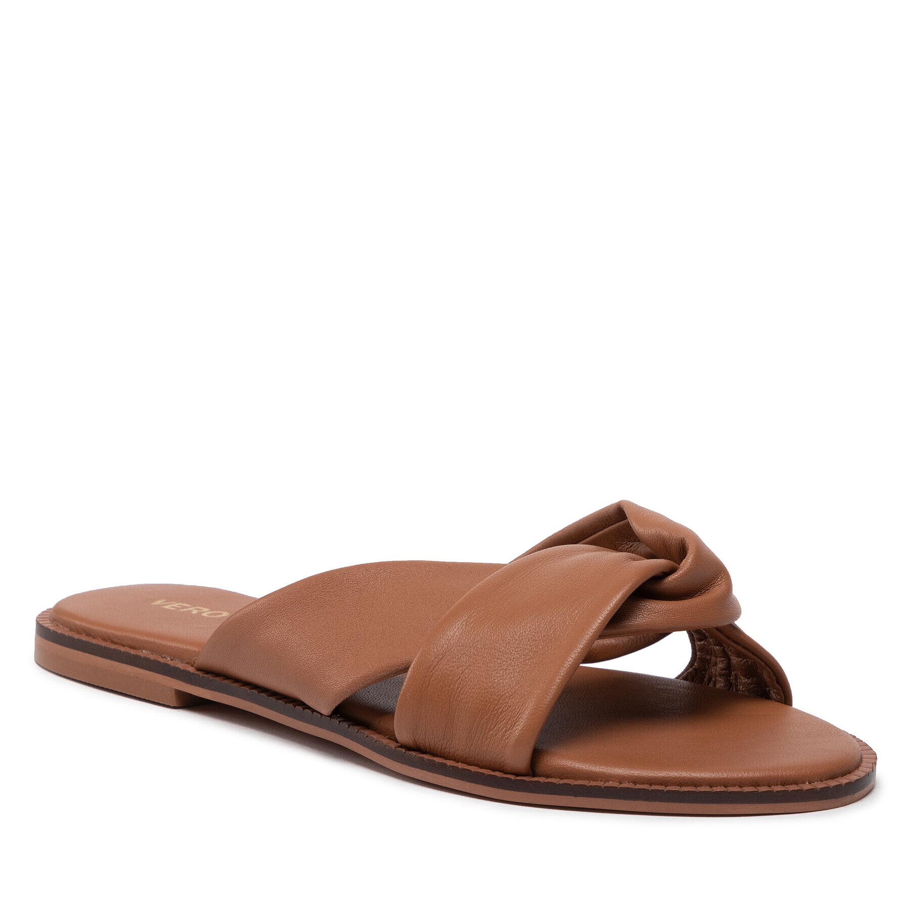 Vero Moda Papucs Vmsmooth Leather Sandal 10265527 Barna - Pepit.hu