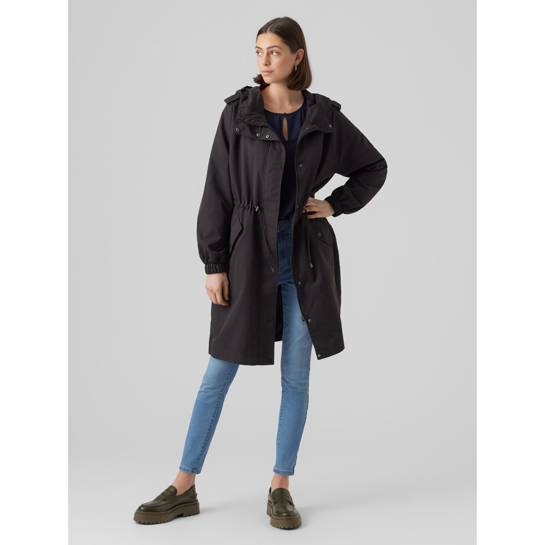 Vero Moda Parka Pernille Alison 10282329 Fekete Regular Fit - Pepit.hu