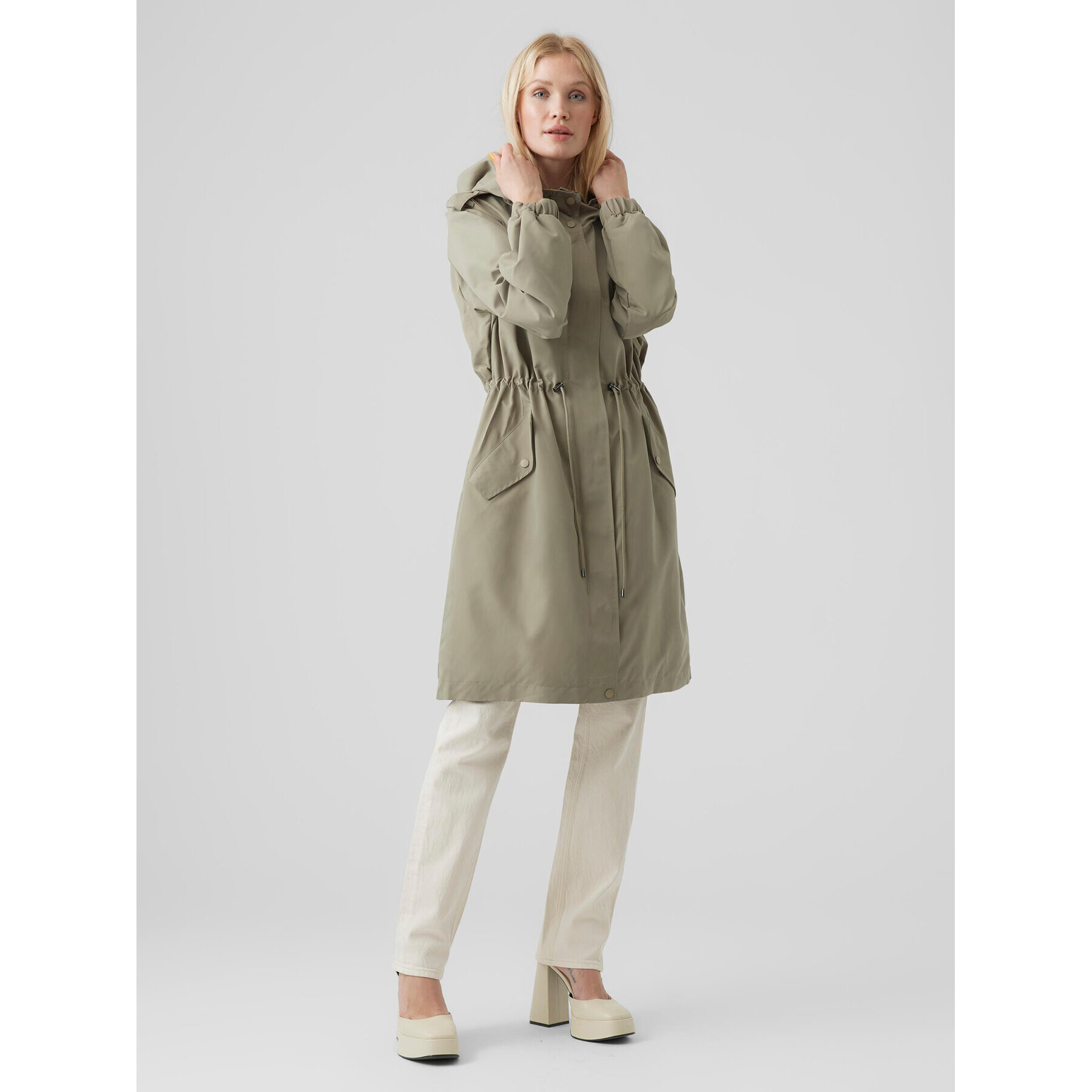 Vero Moda Parka Pernille Alison 10282329 Zöld Regular Fit - Pepit.hu