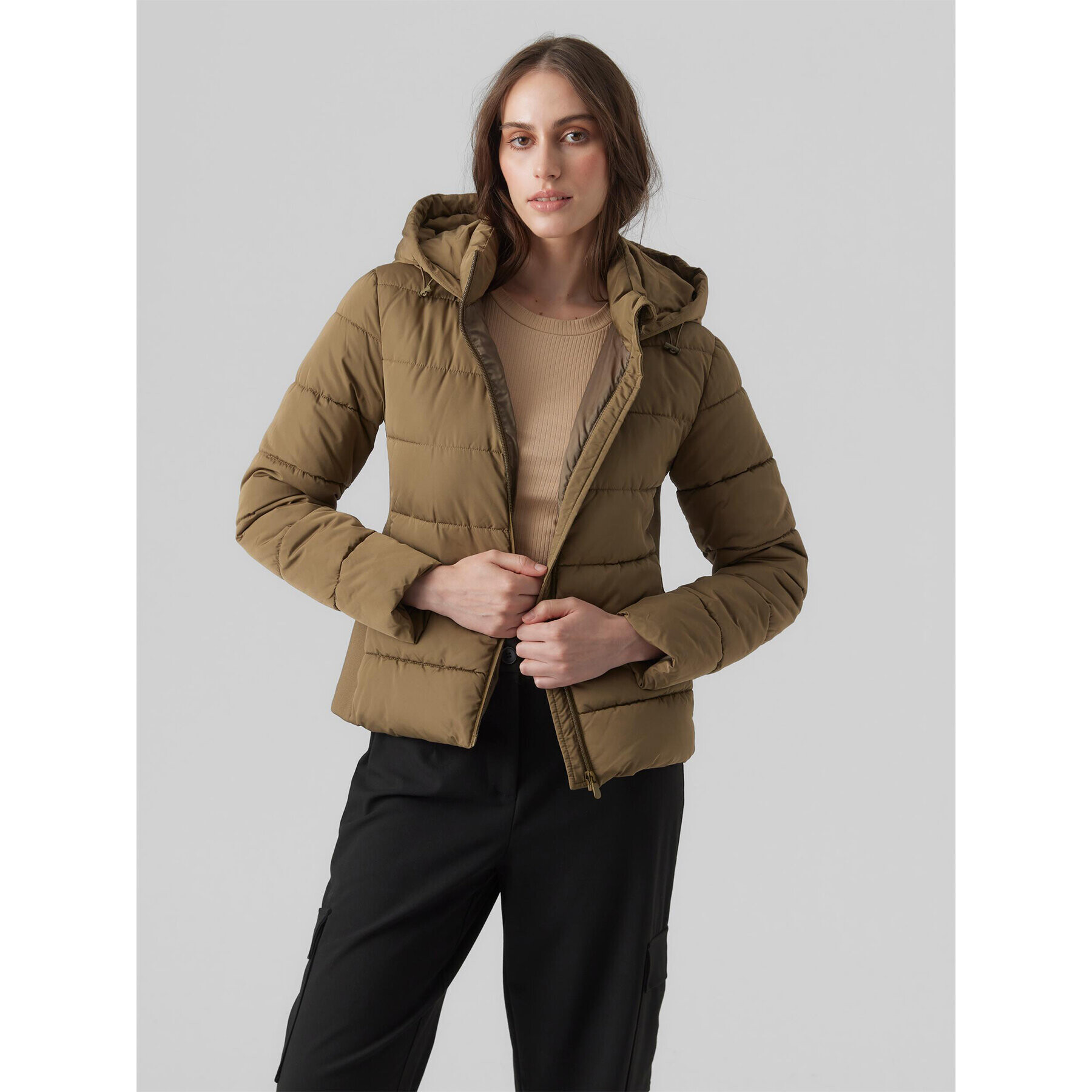 Vero Moda Pehelykabát 10289837 Barna Regular Fit - Pepit.hu