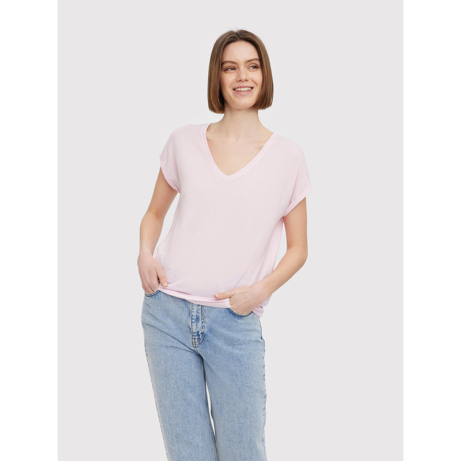 Vero Moda Póló Ava 10231343 Rózsaszín Regular Fit - Pepit.hu