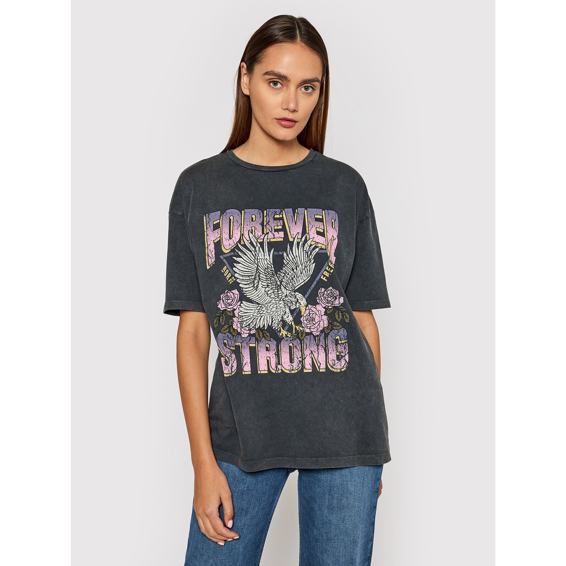 Vero Moda Póló Forever 10232956 Szürke Oversize - Pepit.hu