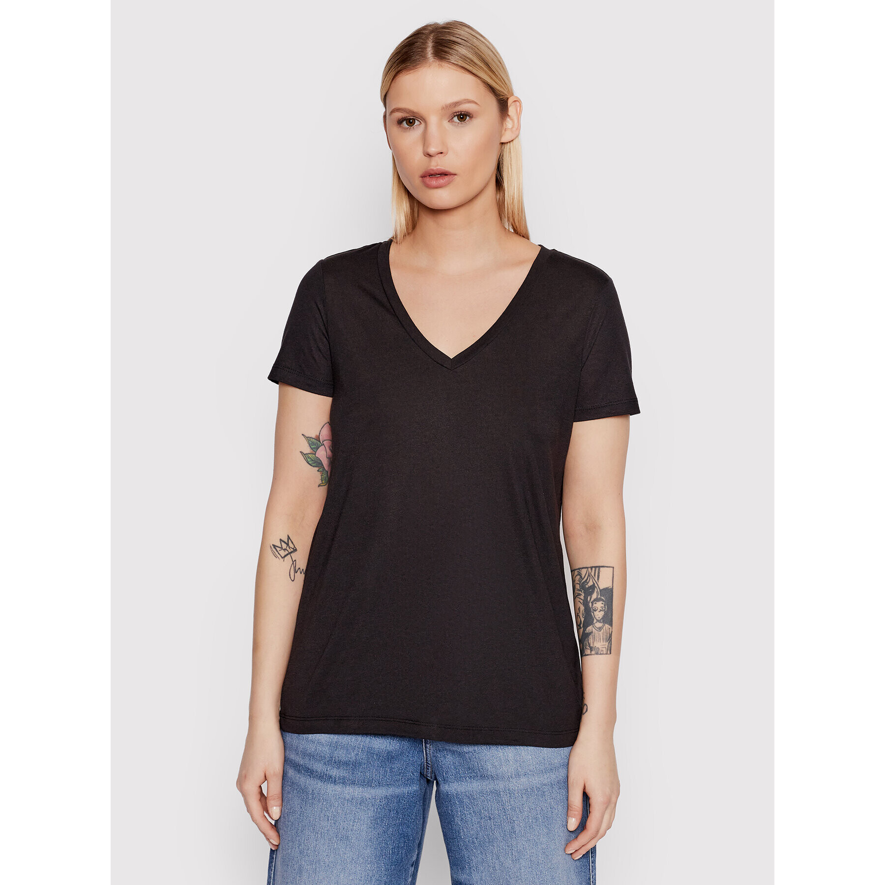 Vero Moda Póló Spicy 10260455 Fekete Relaxed Fit - Pepit.hu