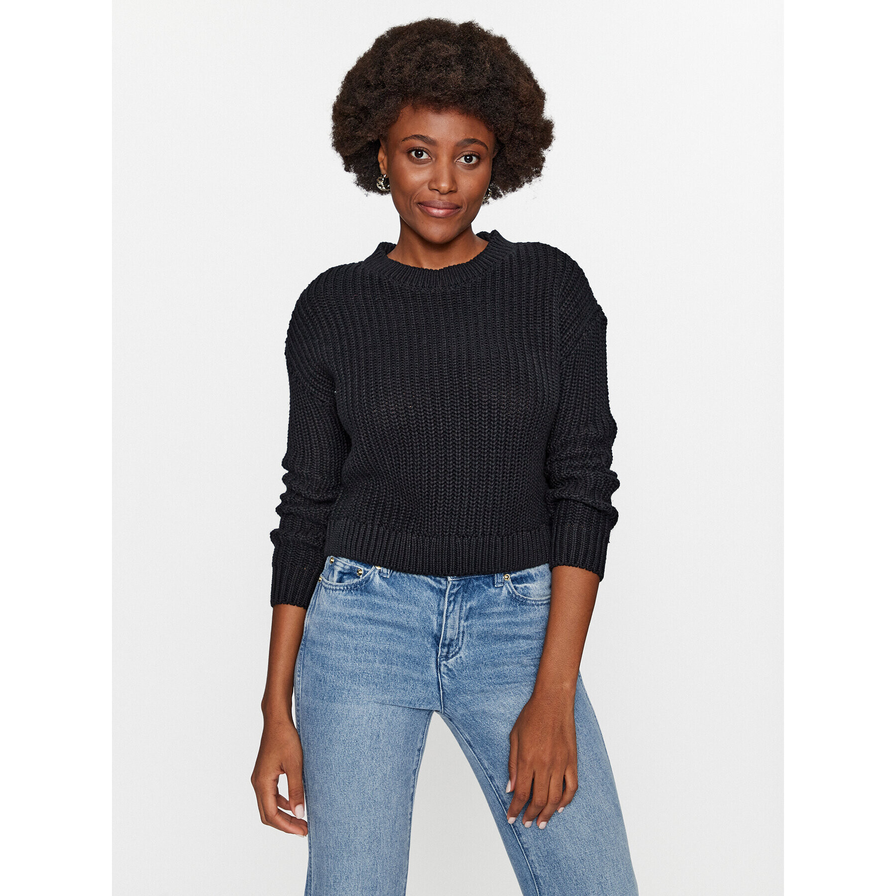 Vero Moda Sweater 10291736 Fekete Regular Fit - Pepit.hu