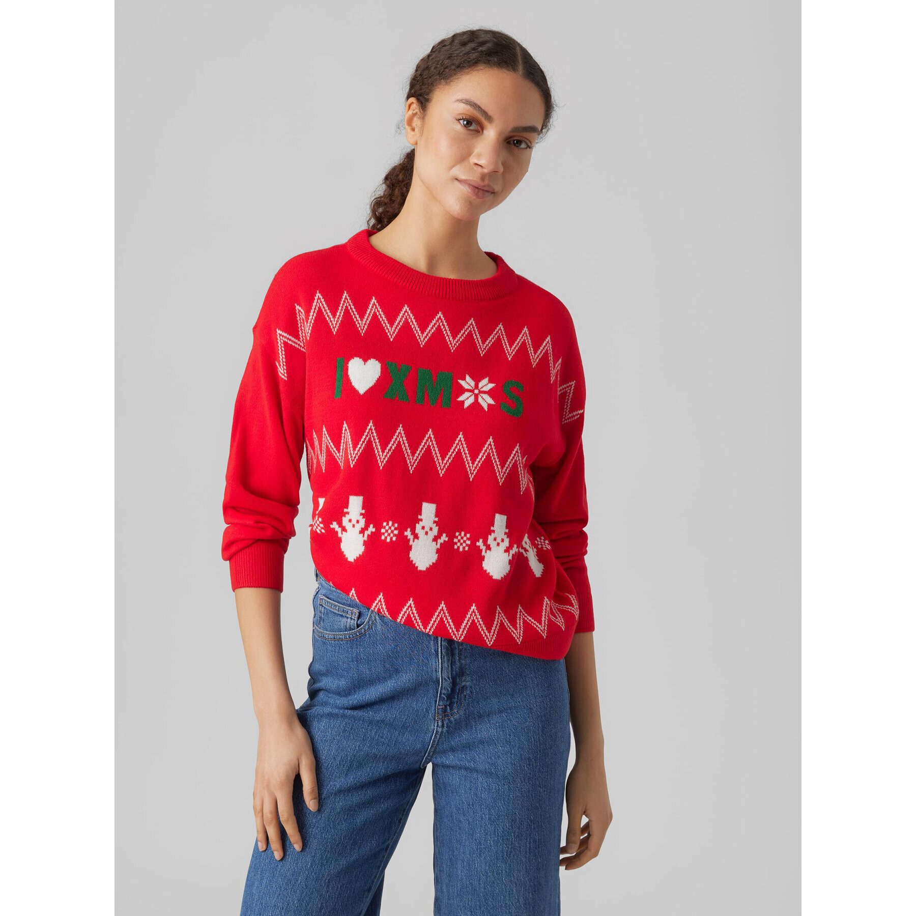 Vero Moda Sweater 10292667 Piros Regular Fit - Pepit.hu