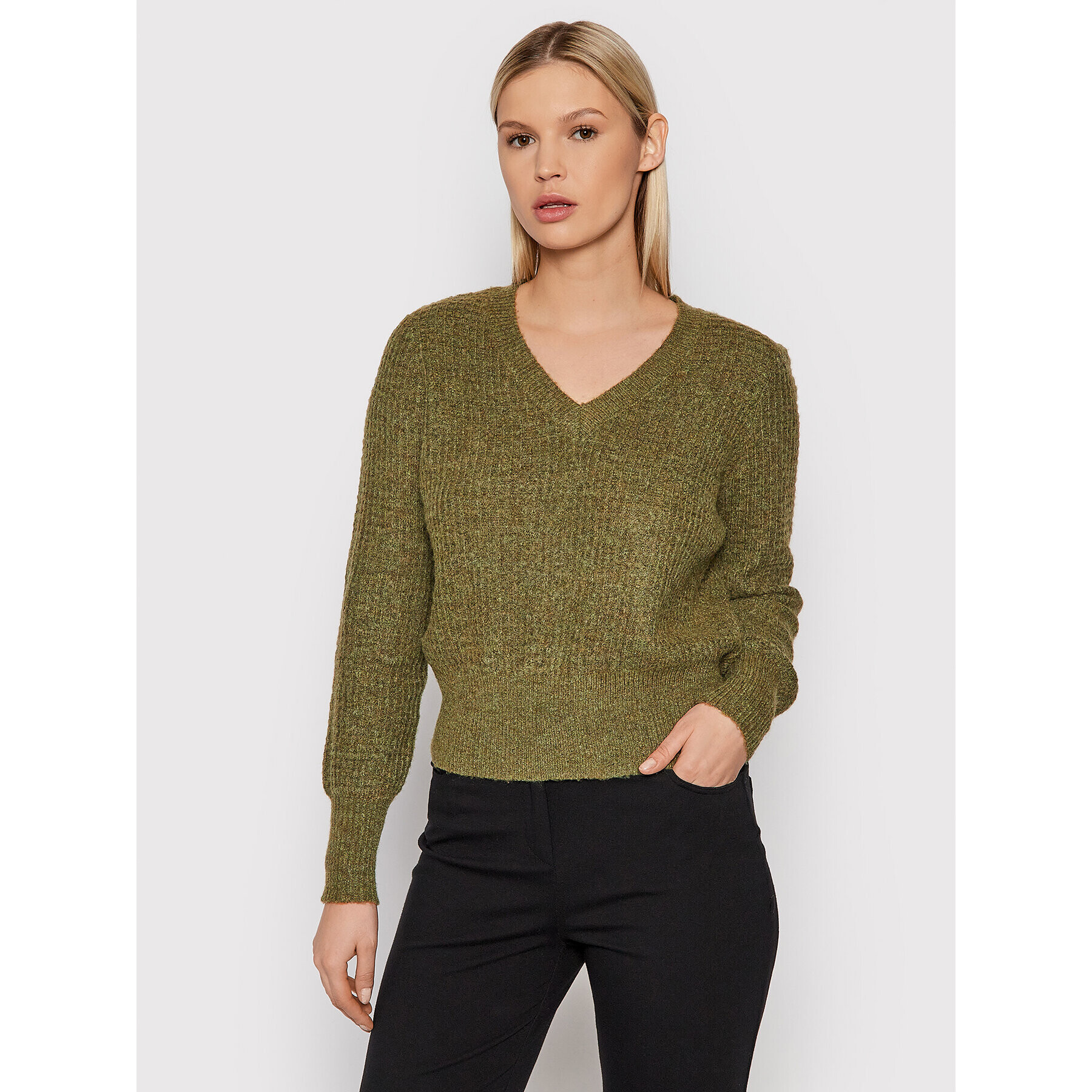 Vero Moda Sweater Allison 10254363 Zöld Regular Fit - Pepit.hu