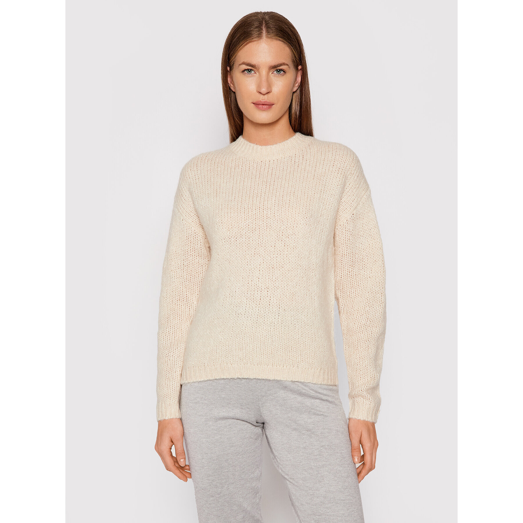 Vero Moda Sweater Darya 10253226 Bézs Relaxed Fit - Pepit.hu