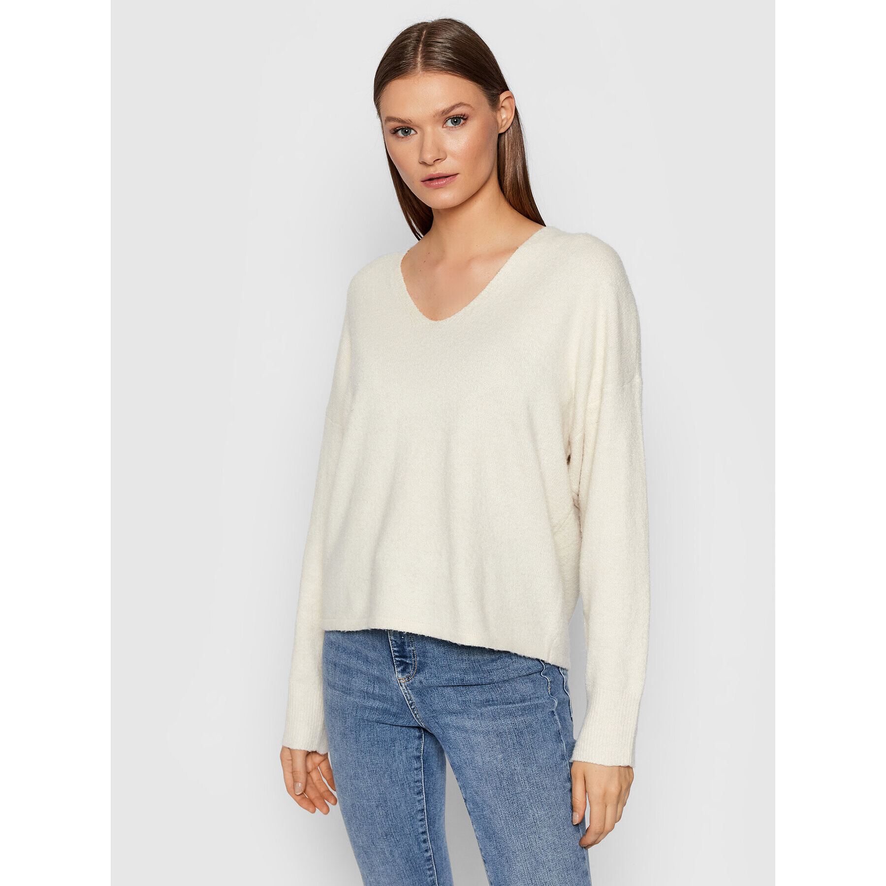 Vero Moda Sweater Doffy 10252090 Bézs Loose Fit - Pepit.hu