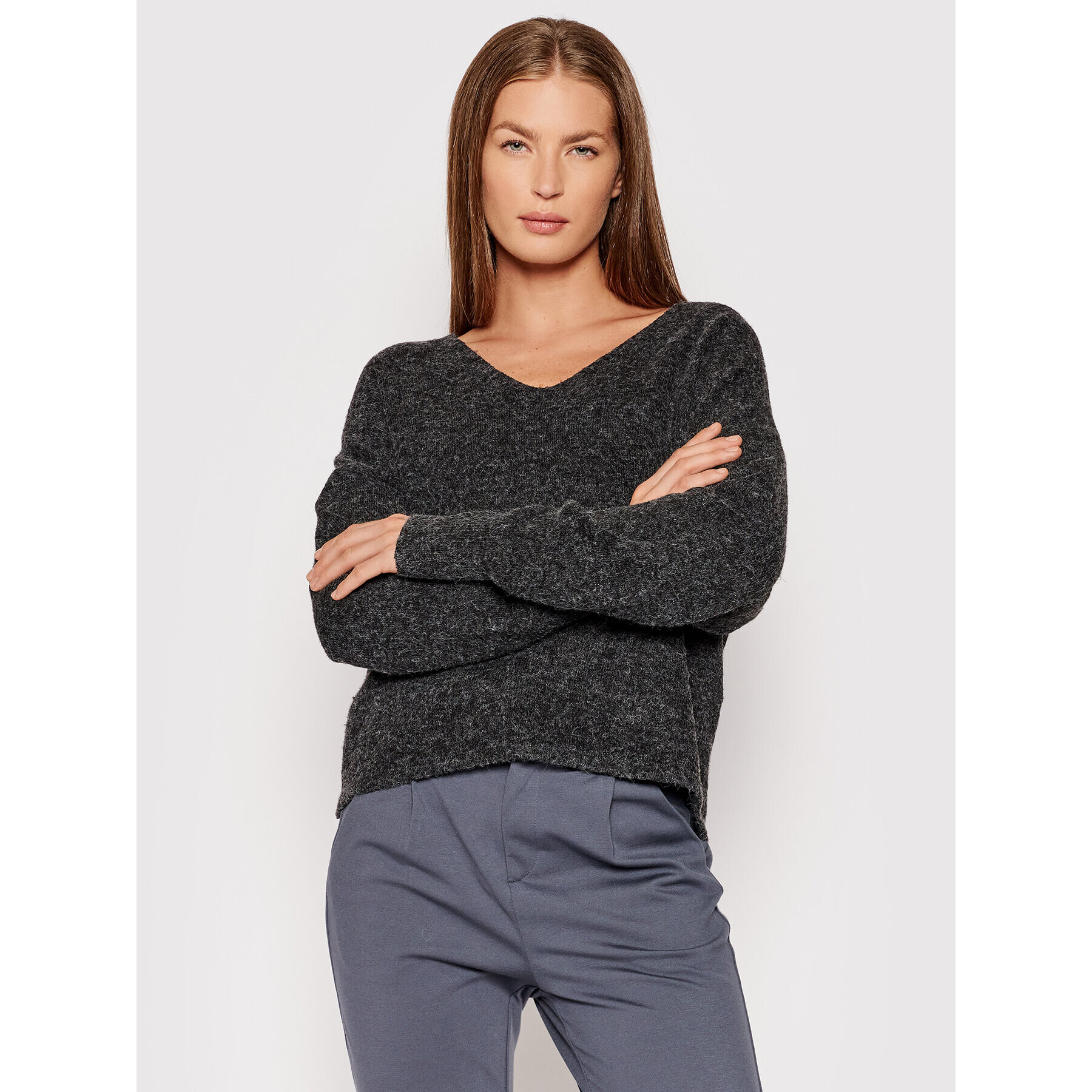 Vero Moda Sweater Doffy 10252090 Fekete Loose Fit - Pepit.hu