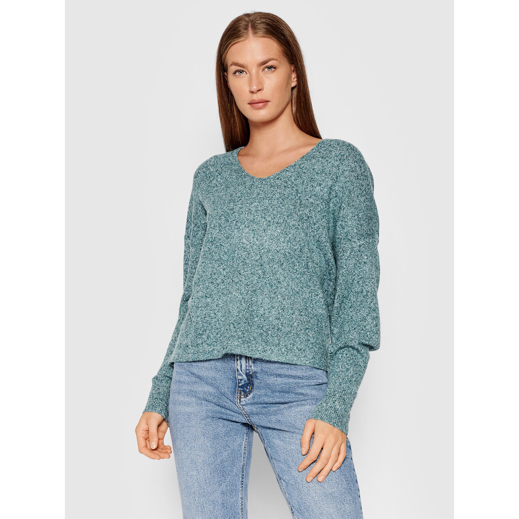 Vero Moda Sweater Doffy 10252090 Zöld Loose Fit - Pepit.hu