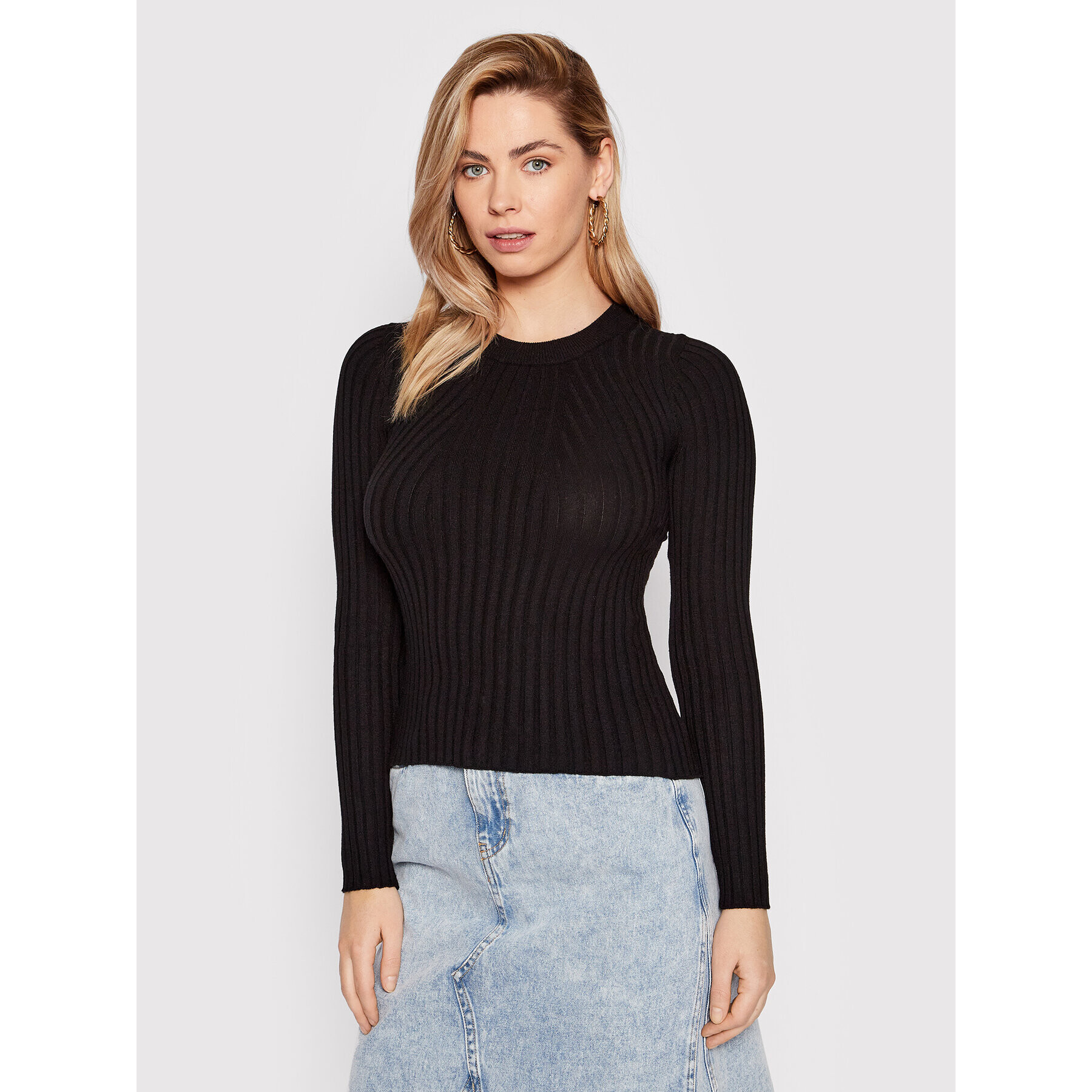 Vero Moda Sweater Kiki 10257763 Fekete Slim Fit - Pepit.hu