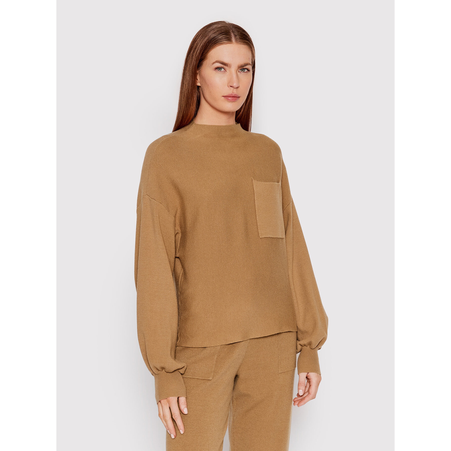 Vero Moda Sweater Nancy 10260585 Barna Regular Fit - Pepit.hu