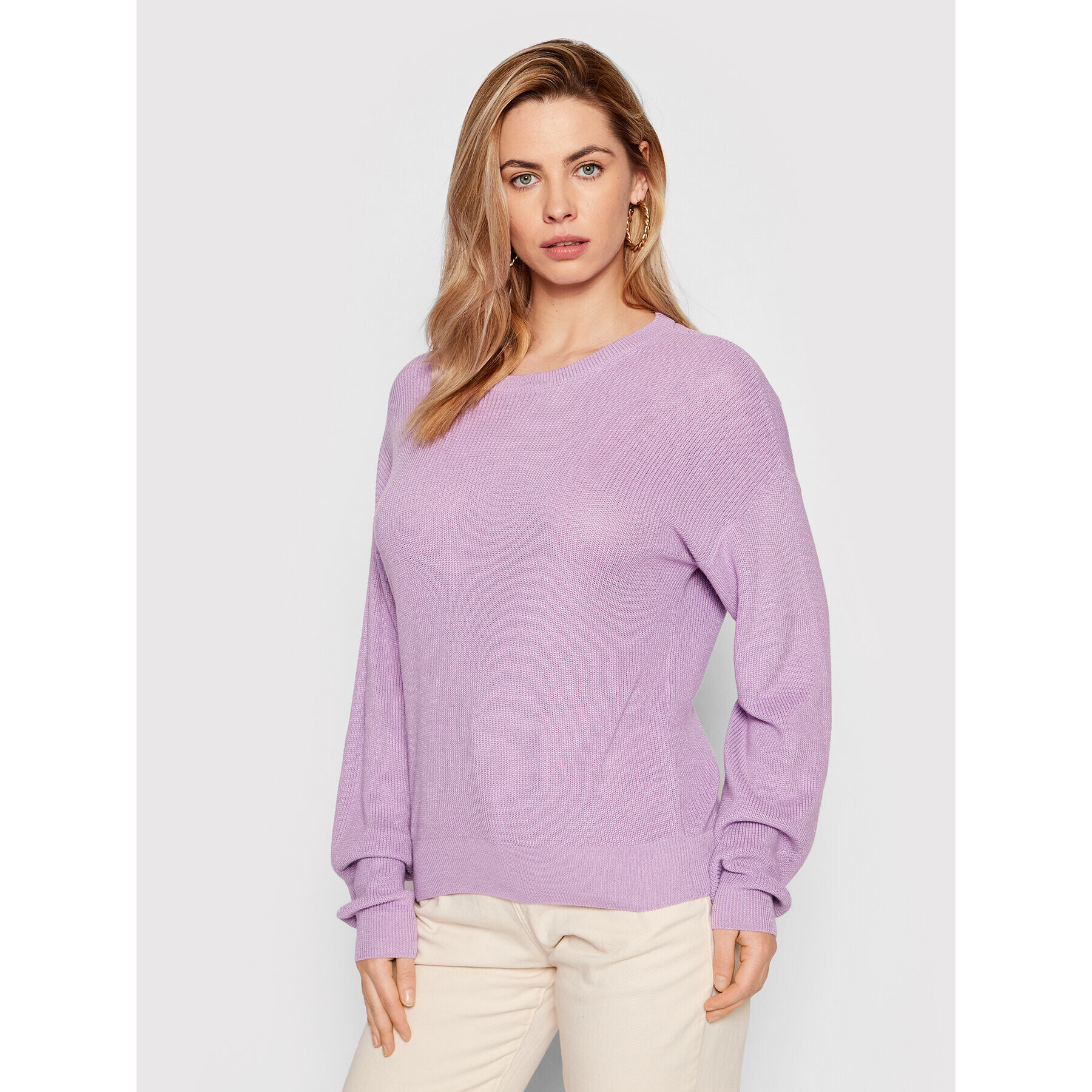 Vero Moda Sweater New Lex Sun 10260391 Lila Relaxed Fit - Pepit.hu