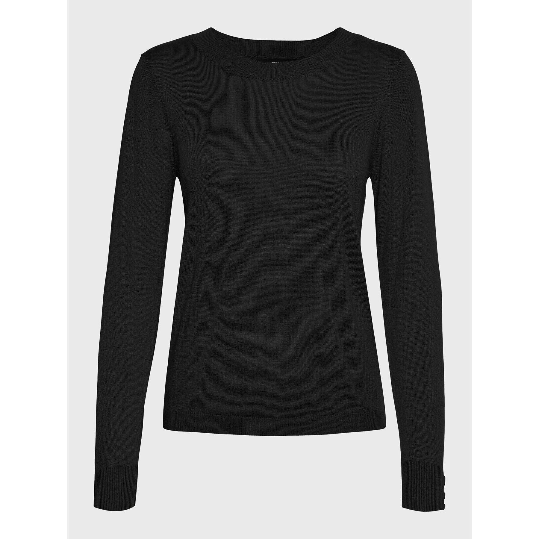 Vero Moda Sweater Silky 10268010 Fekete Regular Fit - Pepit.hu