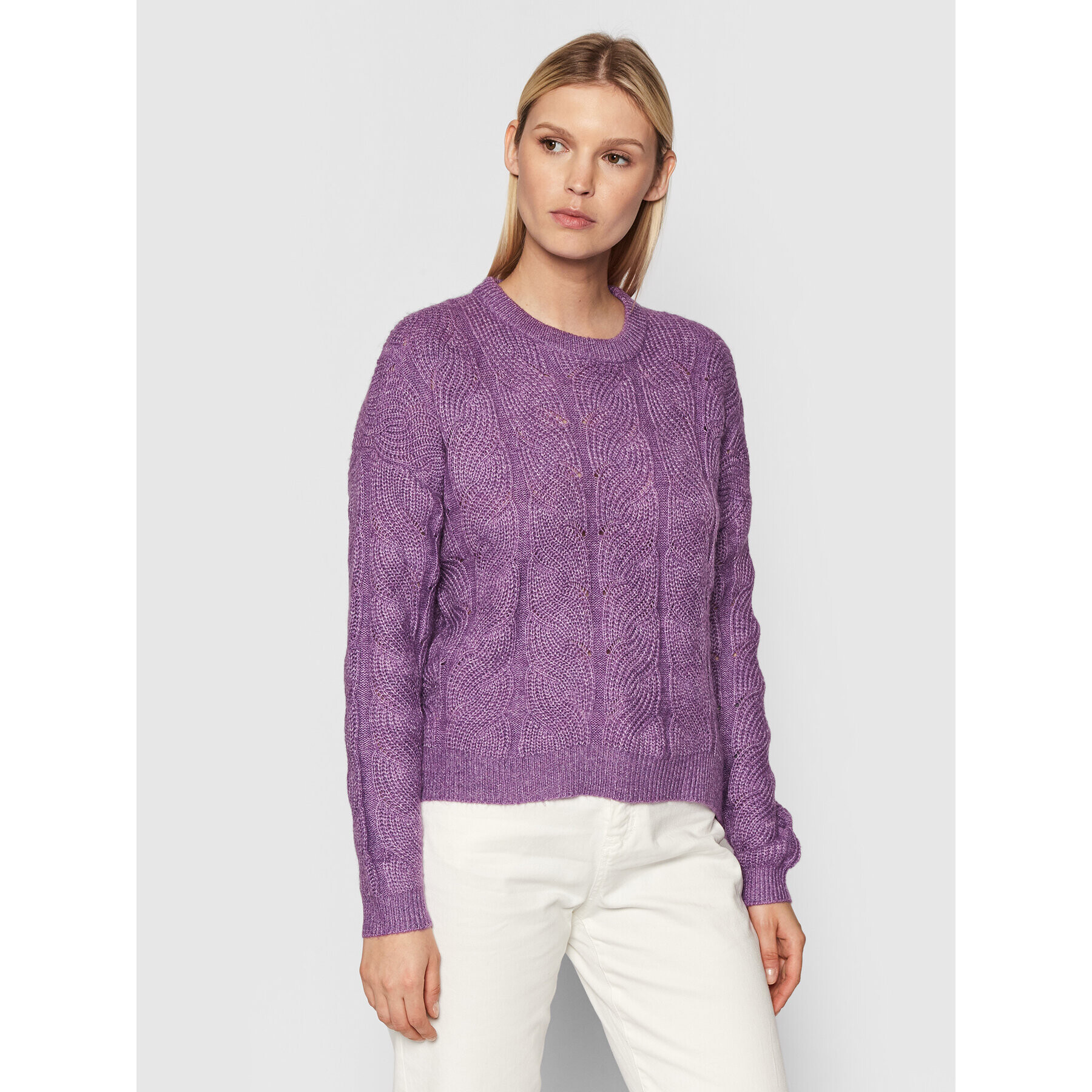 Vero Moda Sweater Stinna 10253212 Lila Relaxed Fit - Pepit.hu