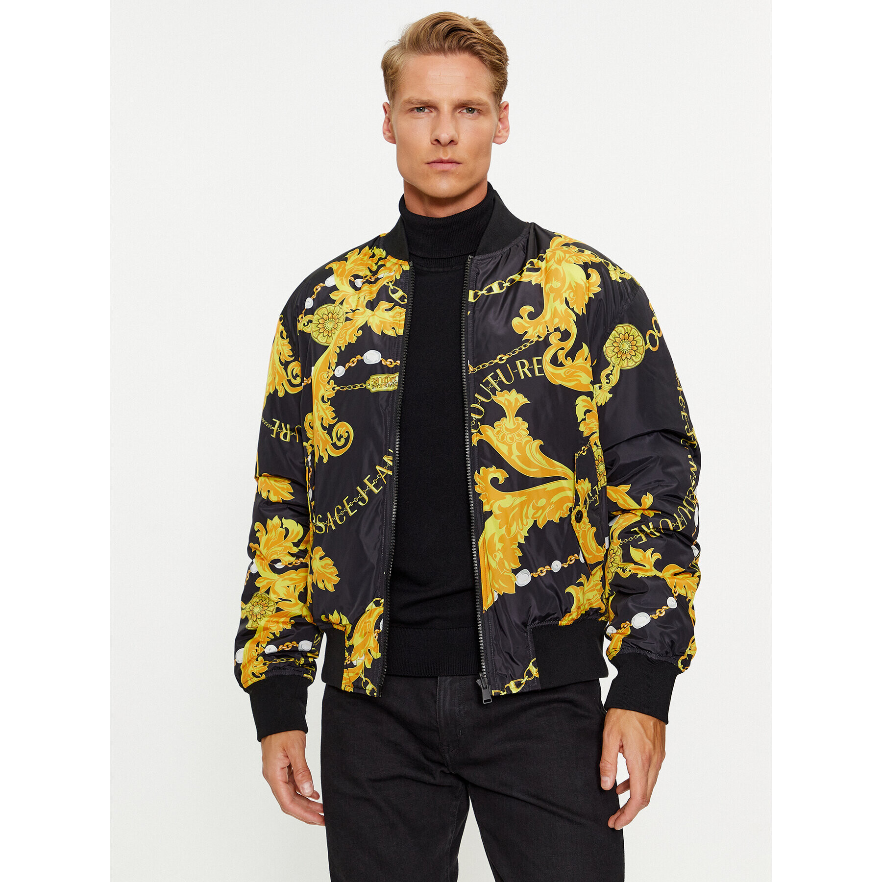 Versace Jeans Couture Bomber dzseki 75GASD04 Fekete Regular Fit - Pepit.hu