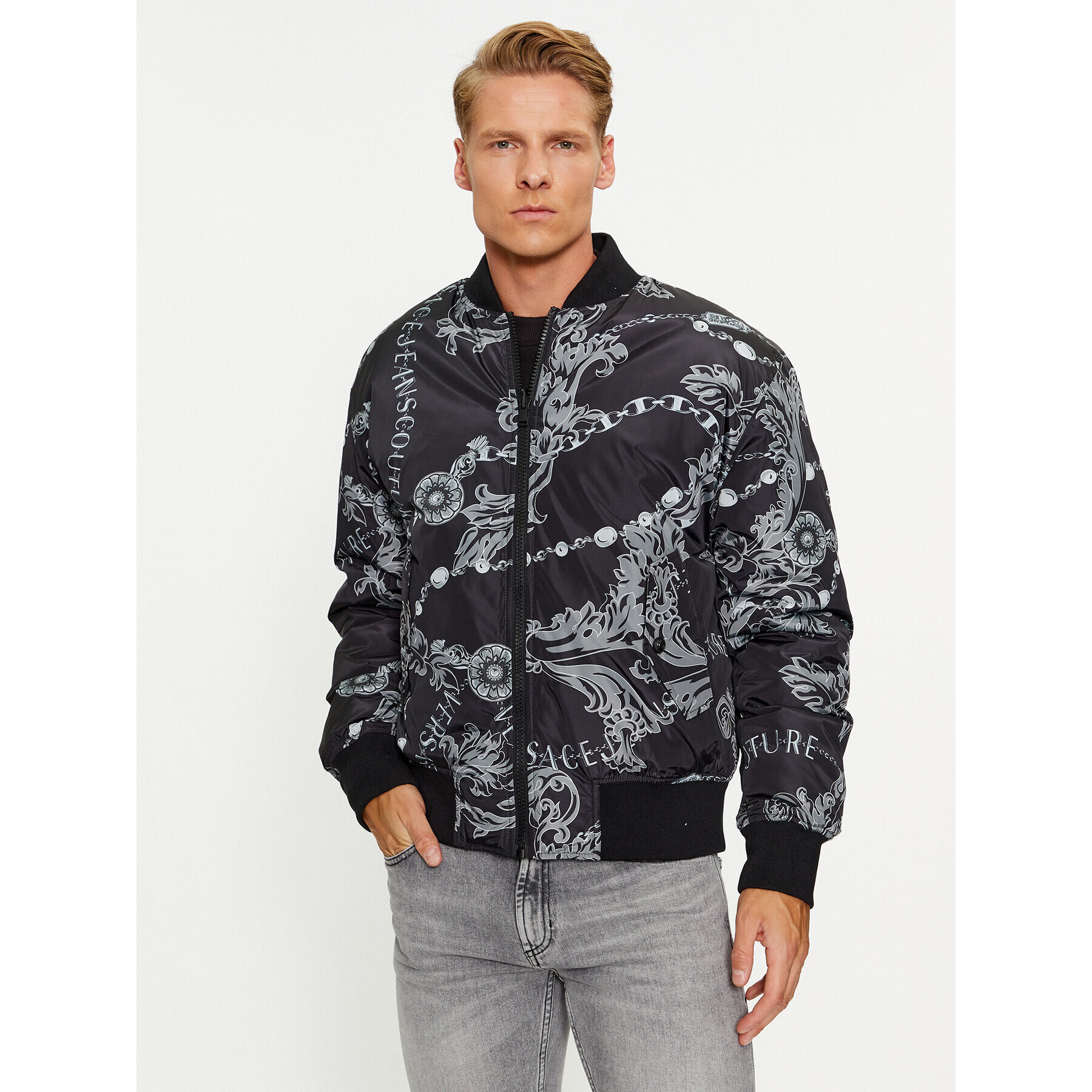 Versace Jeans Couture Bomber dzseki 75GASD04 Fekete Regular Fit - Pepit.hu