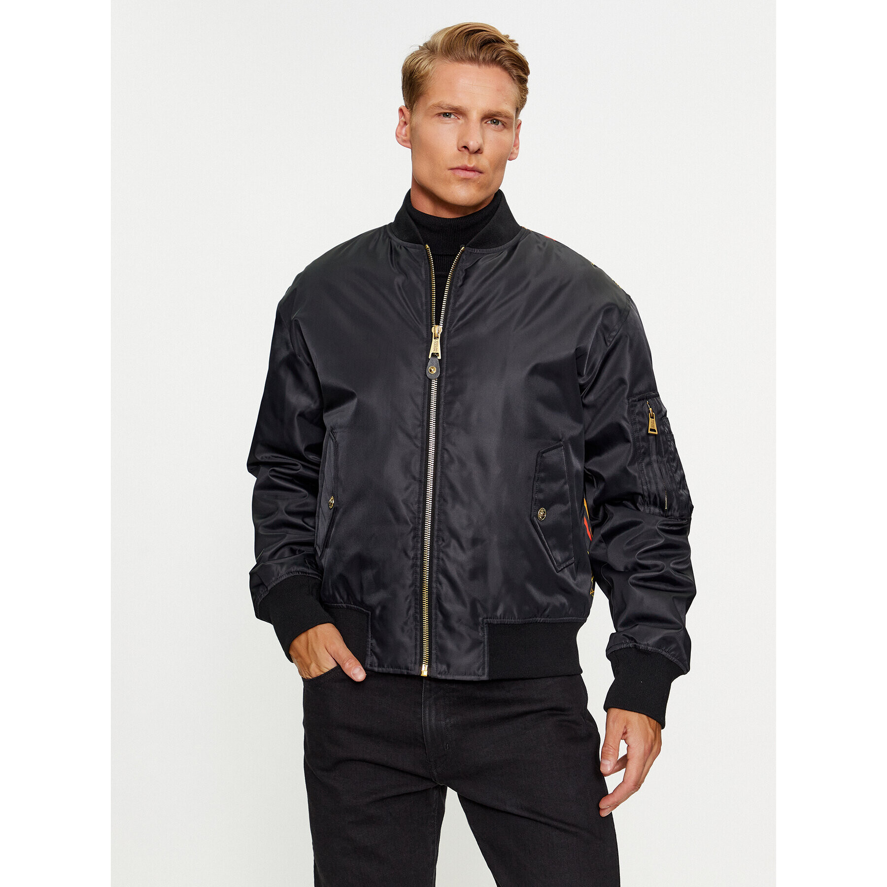 Versace Jeans Couture Bomber dzseki 75GASD07 Fekete Regular Fit - Pepit.hu