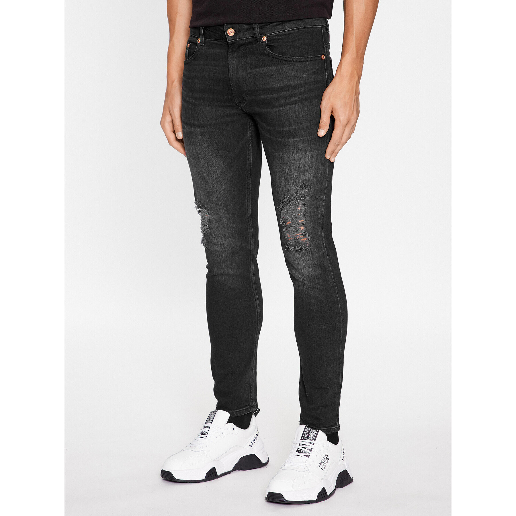 Versace Jeans Couture Farmer 75GAB5D0 Fekete Skinny Fit - Pepit.hu