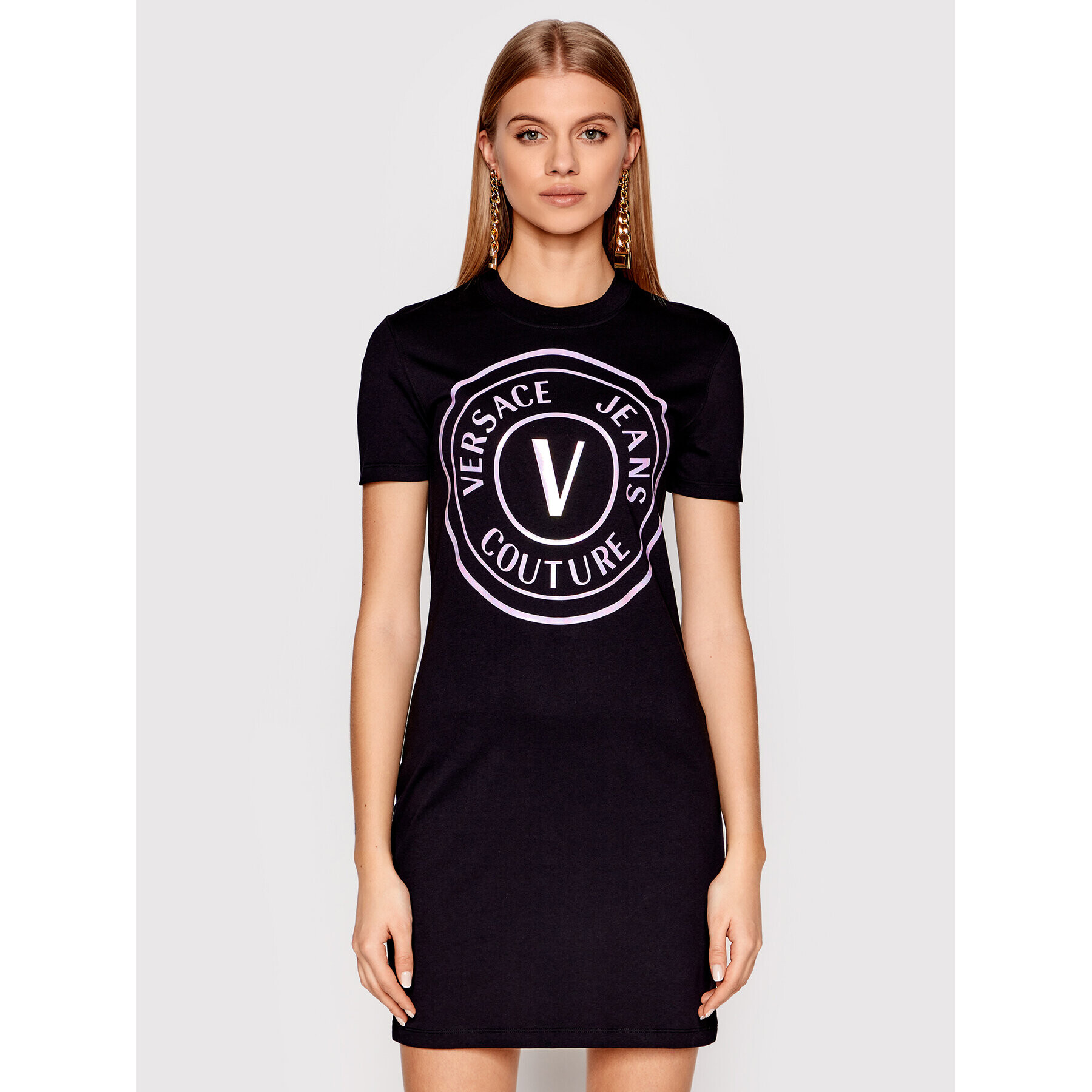 Versace Jeans Couture Hétköznapi ruha 72HAOP01 Fekete Slim Fit - Pepit.hu