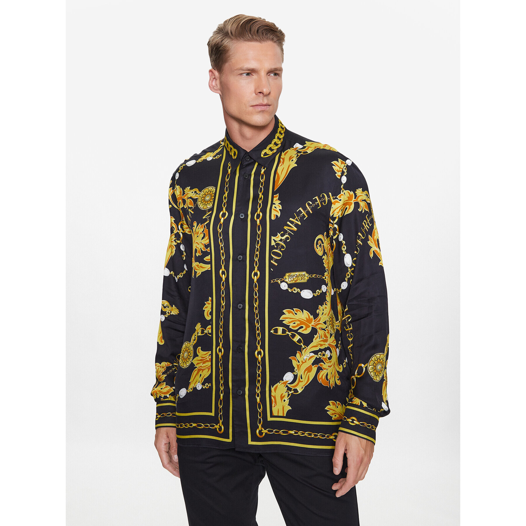 Versace Jeans Couture Ing 75GAL2RC Fekete Regular Fit - Pepit.hu