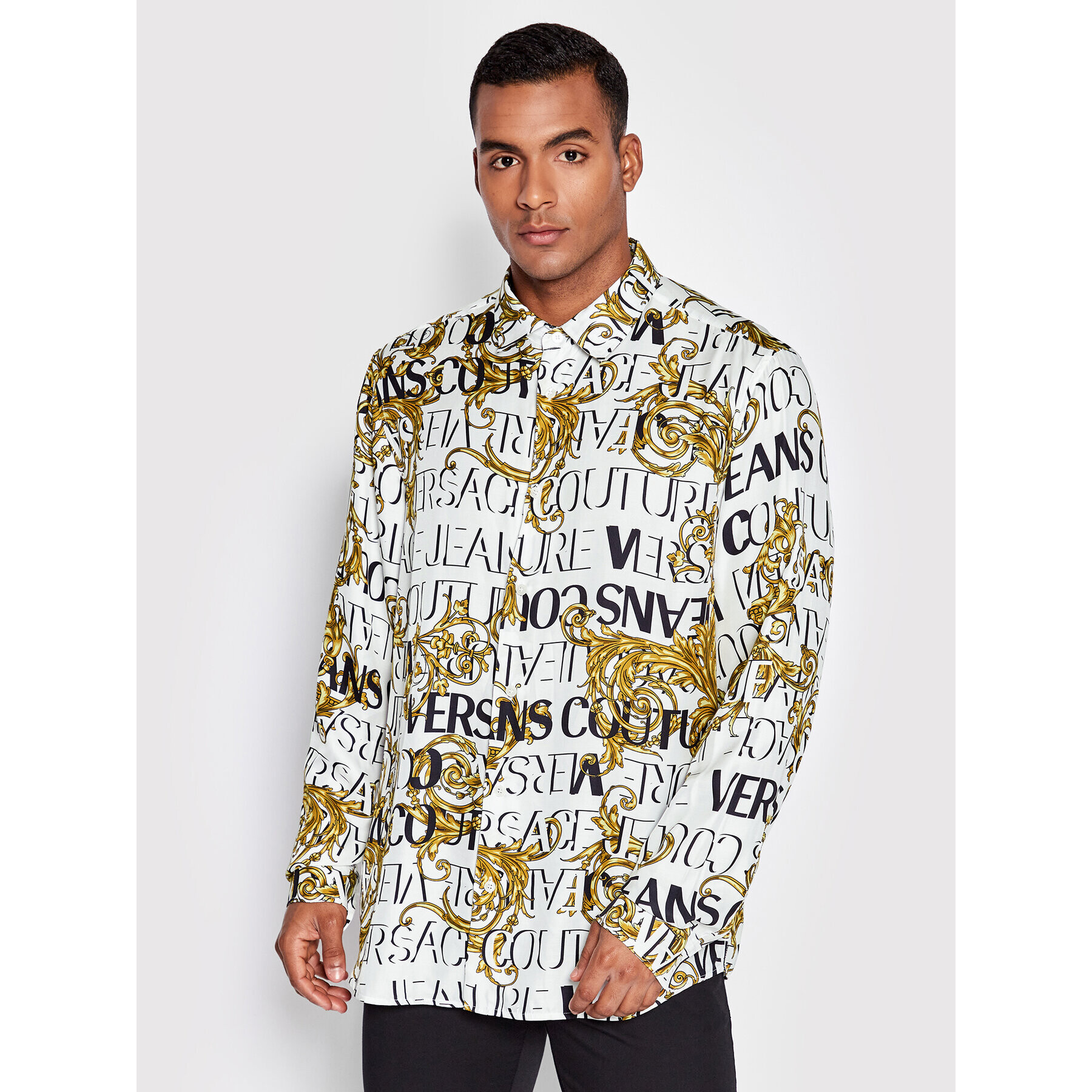 Versace Jeans Couture Ing Baroque 73GAL2R0 Fehér Regular Fit - Pepit.hu