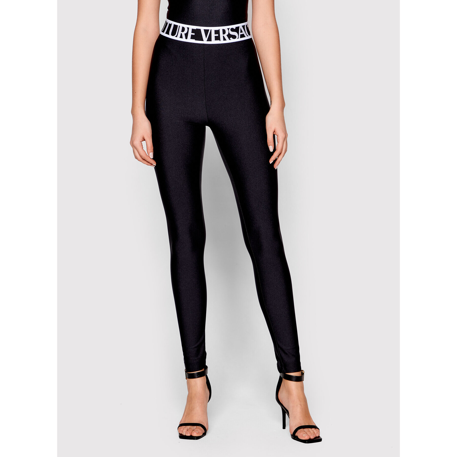 Versace Jeans Couture Leggings 72HAC101 Fekete Slim Fit - Pepit.hu