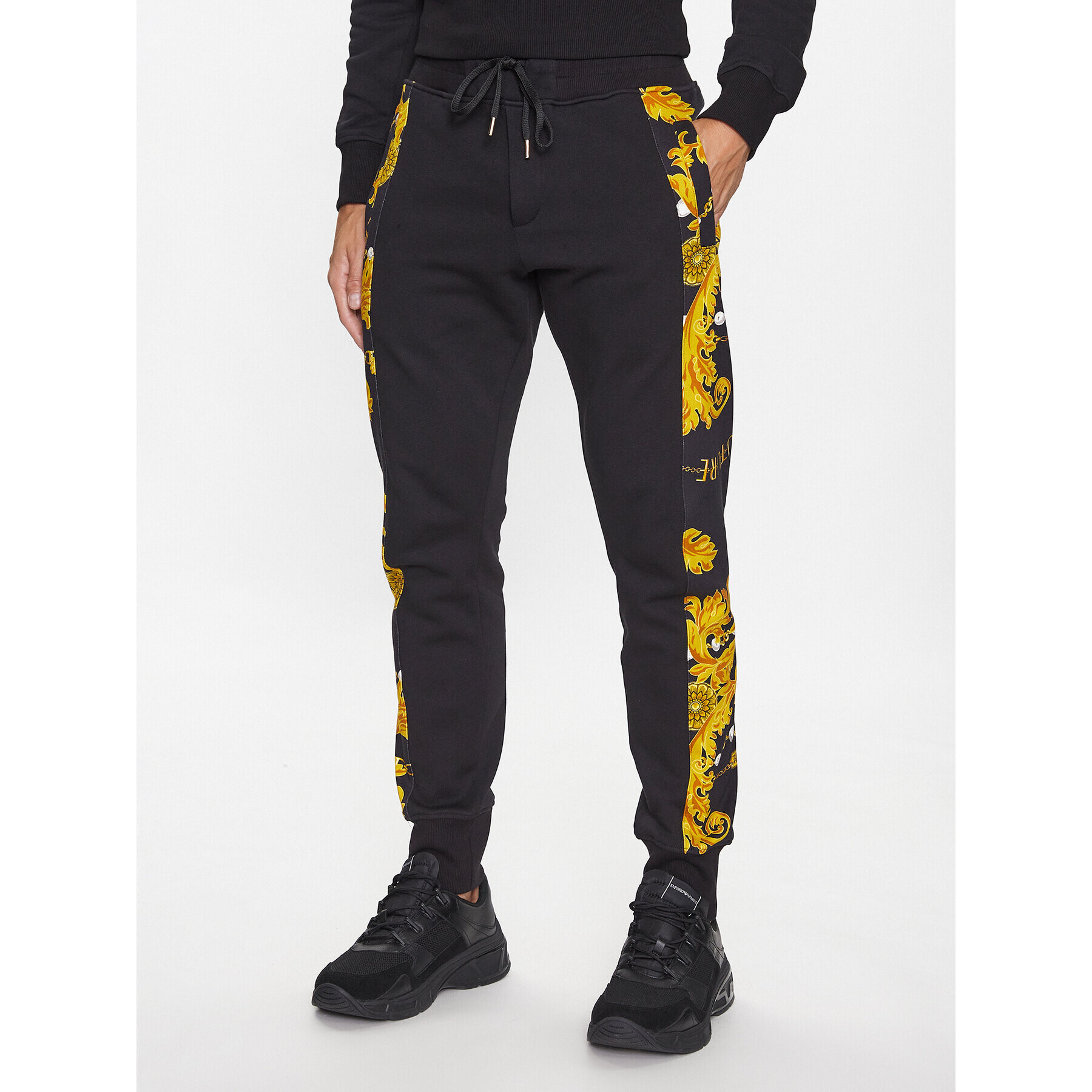 Versace Jeans Couture Melegítő alsó 75GAA3C0 Fekete Regular Fit - Pepit.hu