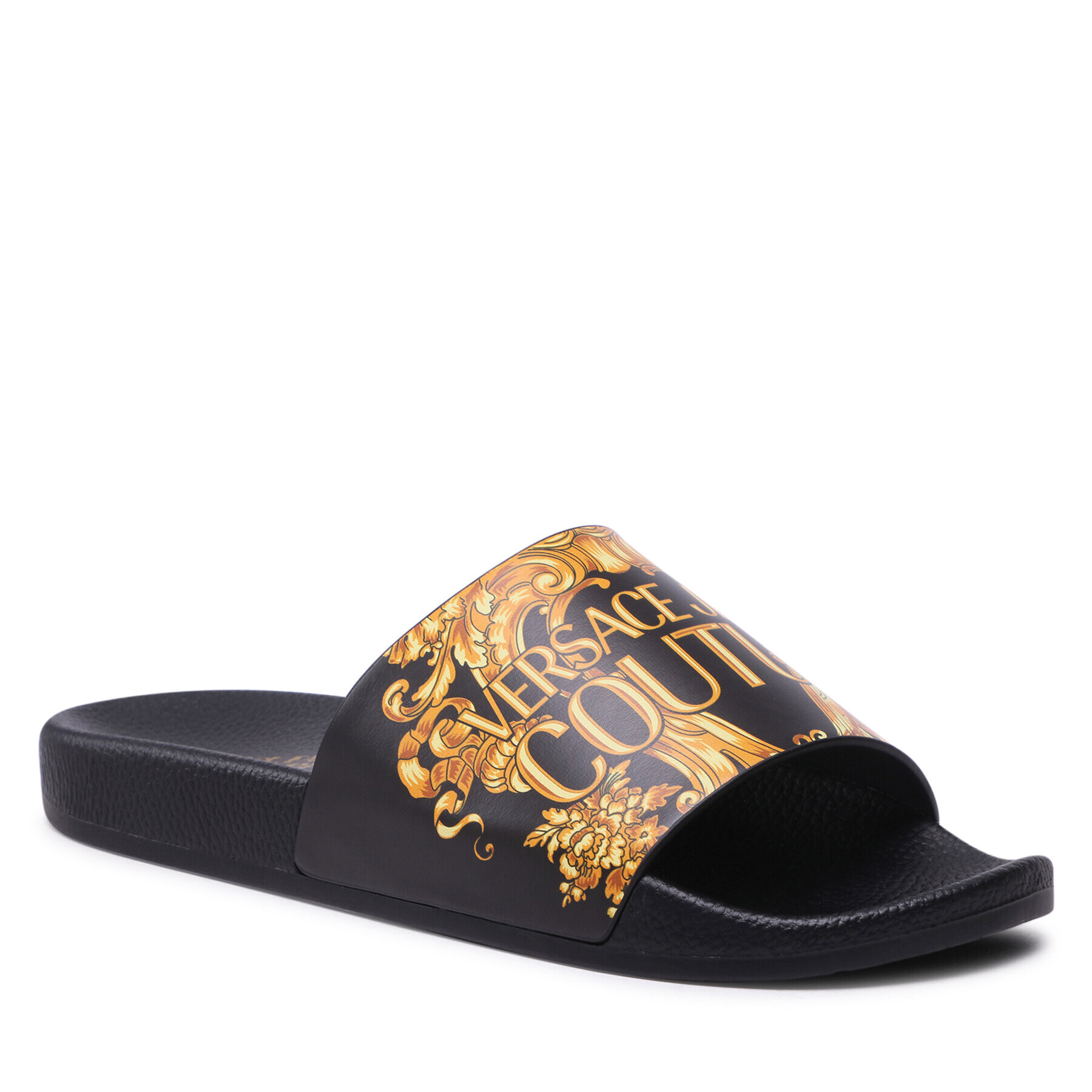 Versace Jeans Couture Papucs 73YA3SQ2 Fekete - Pepit.hu