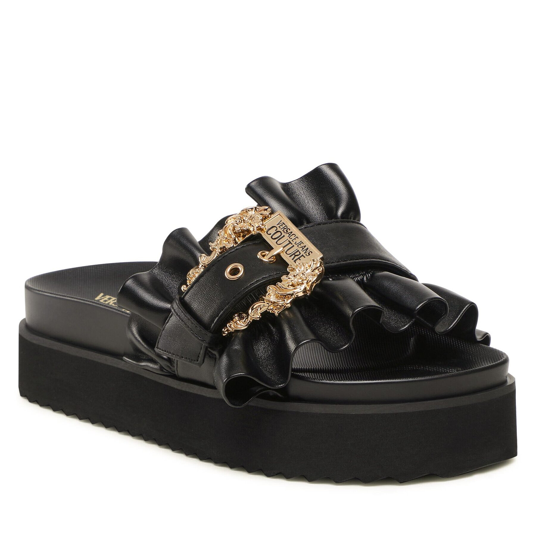 Versace Jeans Couture Papucs 74VA3SM5 Fekete - Pepit.hu