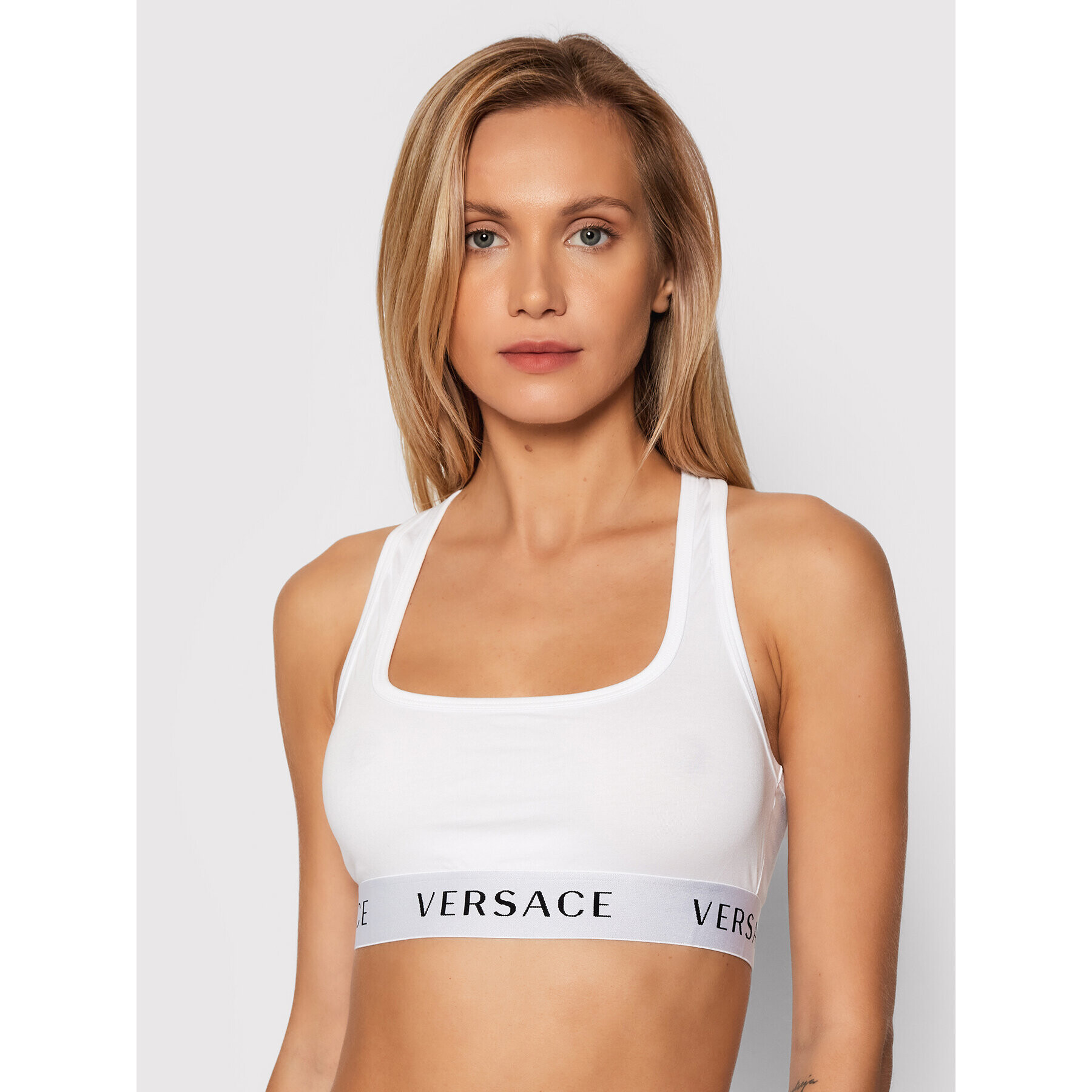 Versace Melltartó felső Logo Sports AUD04068 Fehér - Pepit.hu