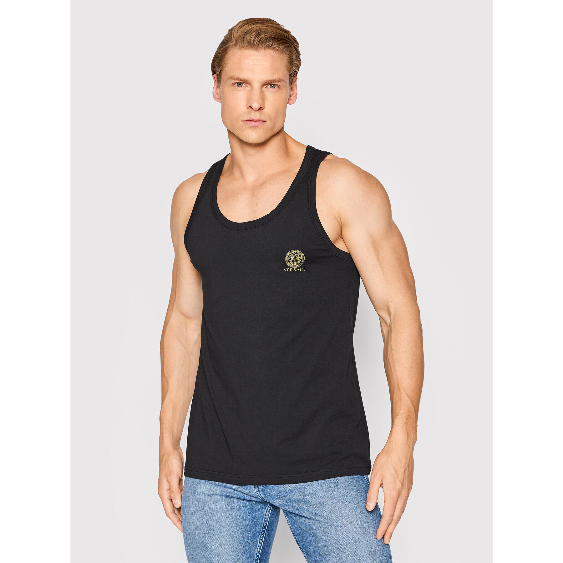 Versace Trikó Medusa AUU01012 Fekete Regular Fit - Pepit.hu