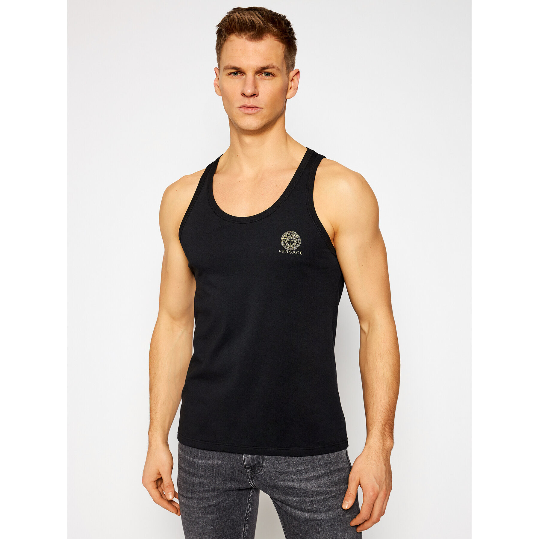 Versace Trikó Medusa AUU01012 Fekete Regular Fit - Pepit.hu