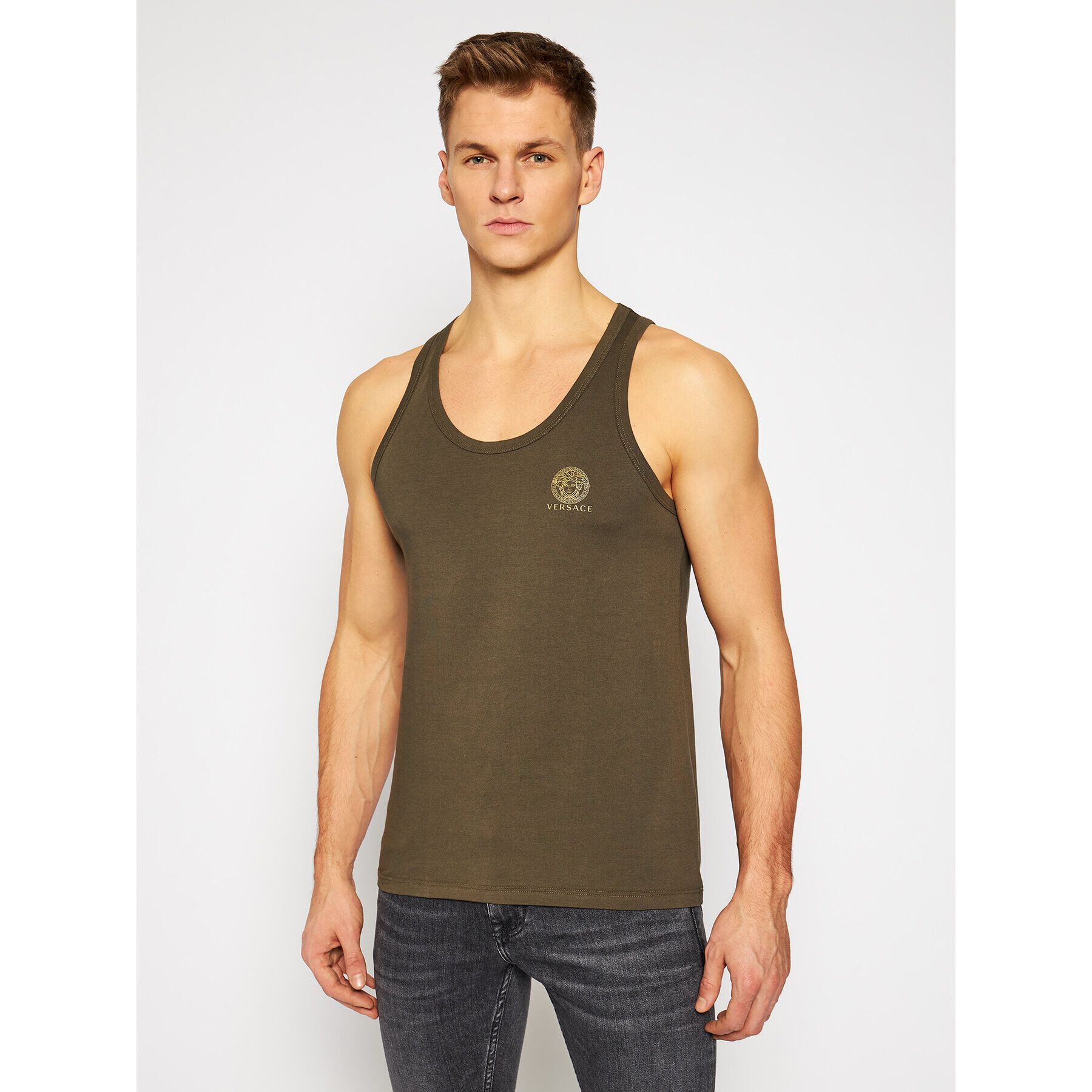 Versace Trikó Medusa AUU01012 Zöld Regular Fit - Pepit.hu