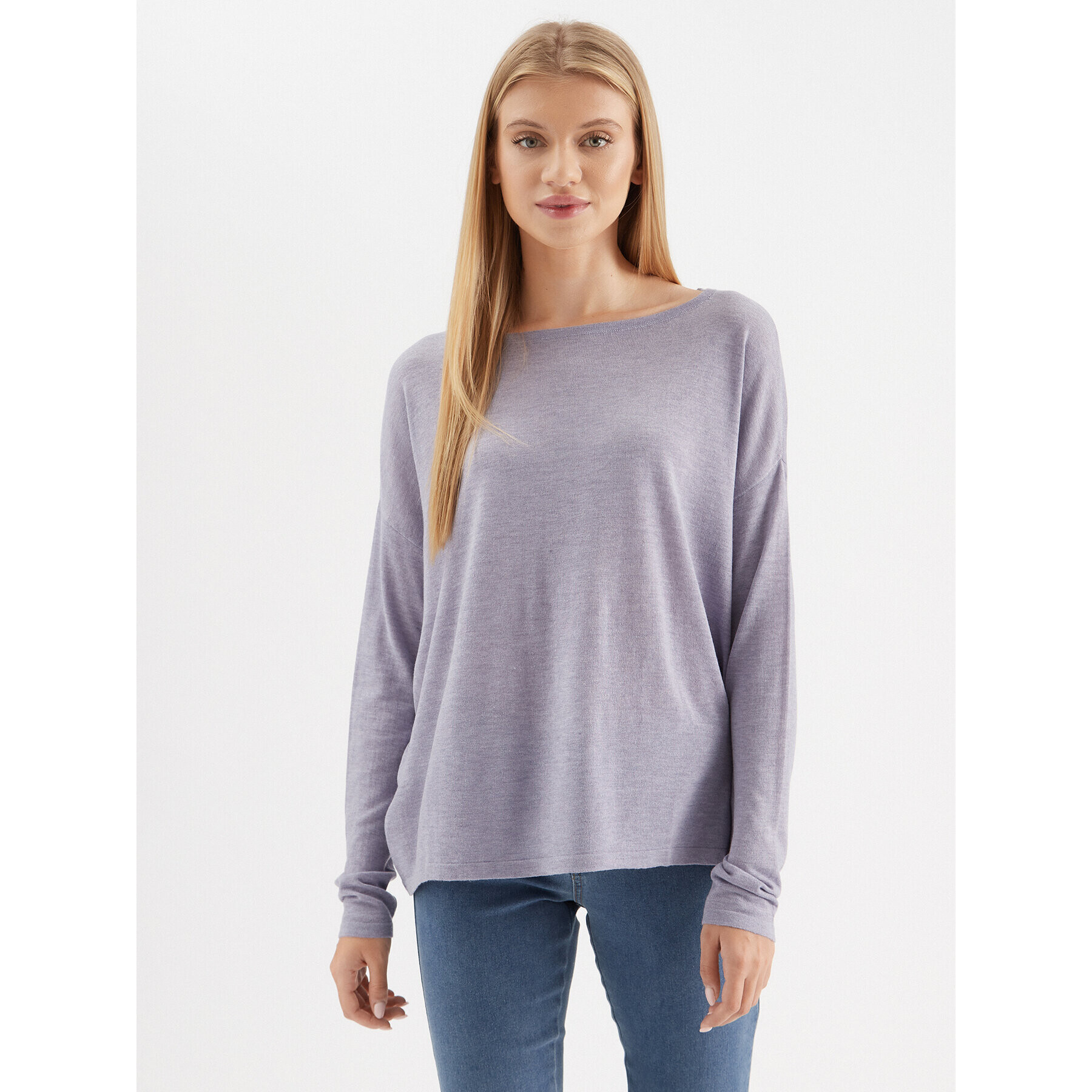 Vila Sweater Bella 14079773 Lila Relaxed Fit - Pepit.hu