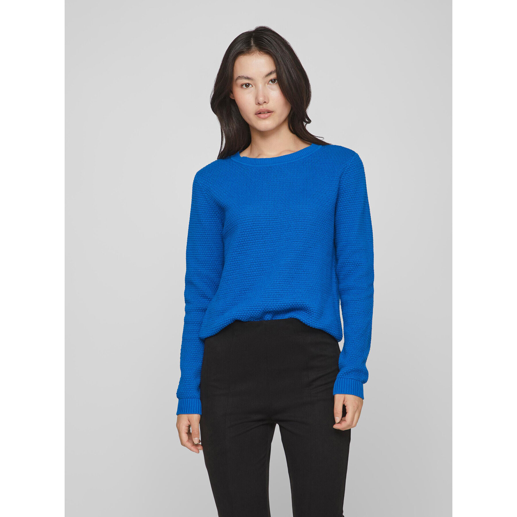 Vila Sweater Dalo 14082767 Kék Regular Fit - Pepit.hu