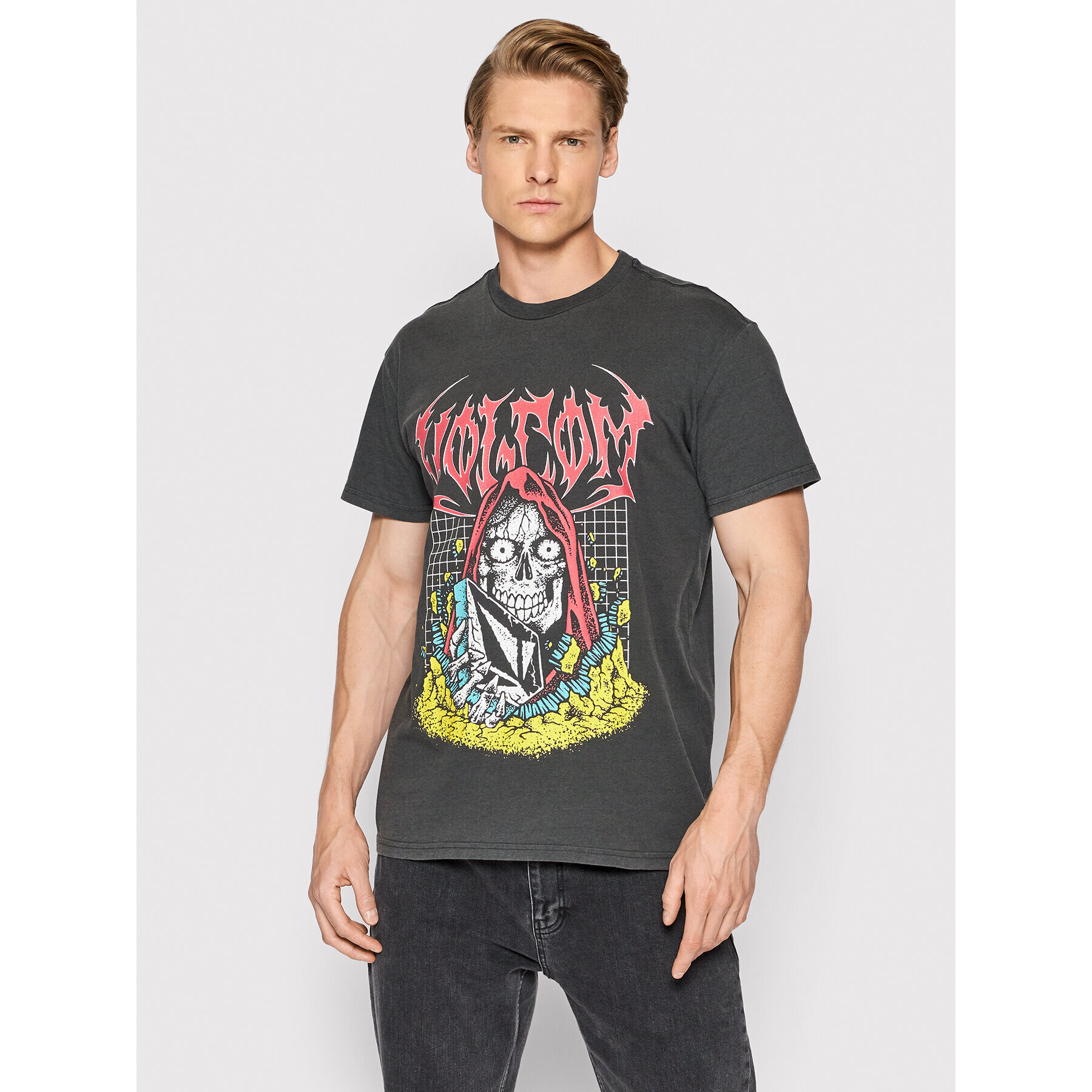 Volcom Póló Skate Vitals Crypt Ripper A5212203 Fekete Modern Fit - Pepit.hu