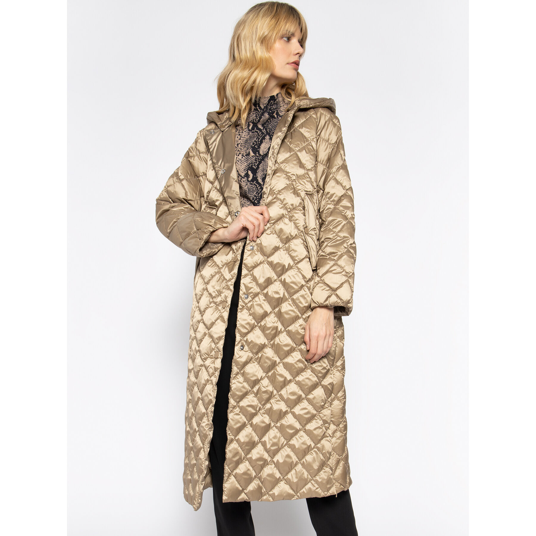 Weekend Max Mara Pehelykabát Ontario 54910107 Bézs Regular Fit - Pepit.hu